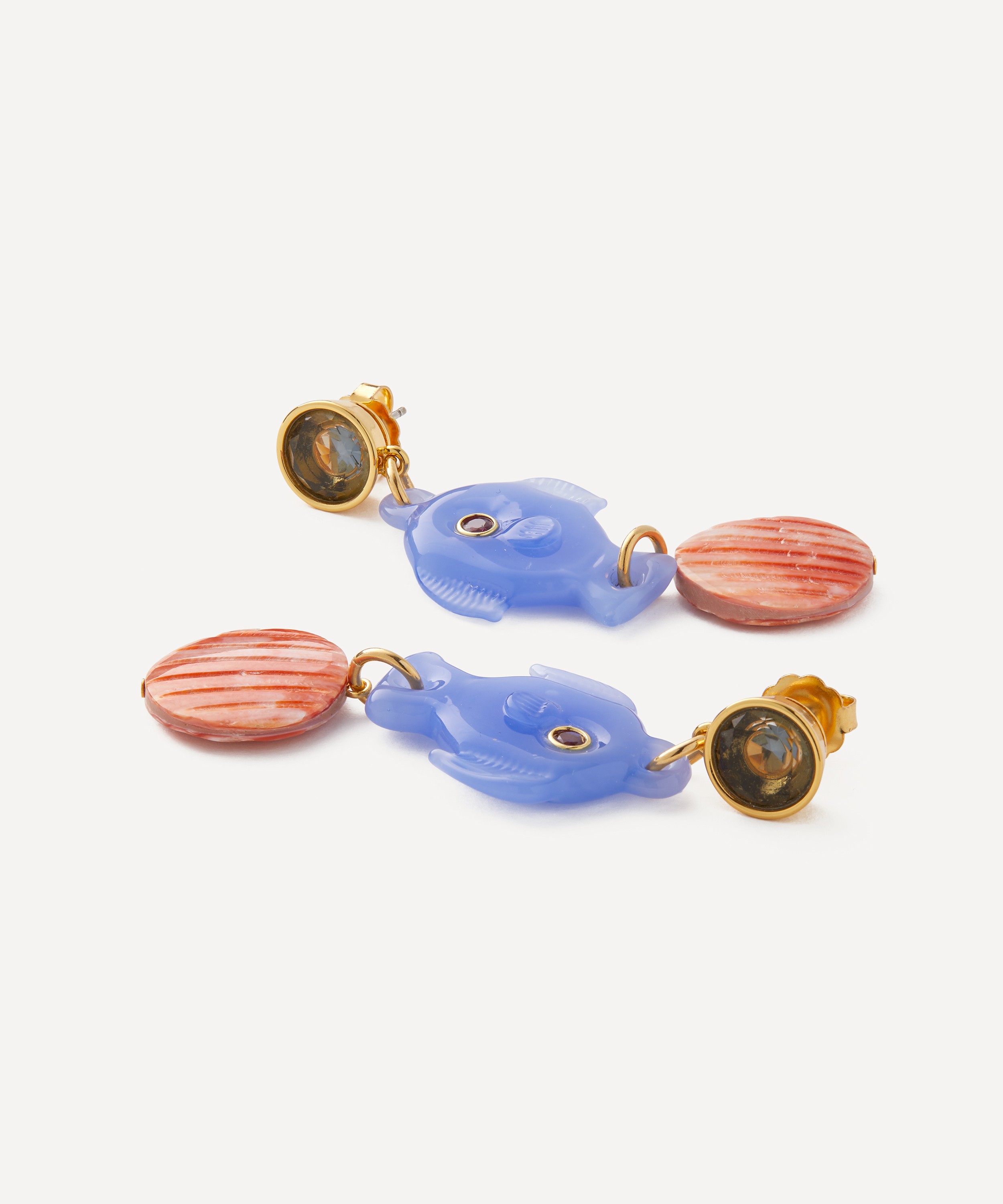 Lizzie Fortunato - Gold-Plated Pescado Drop Earrings image number 1