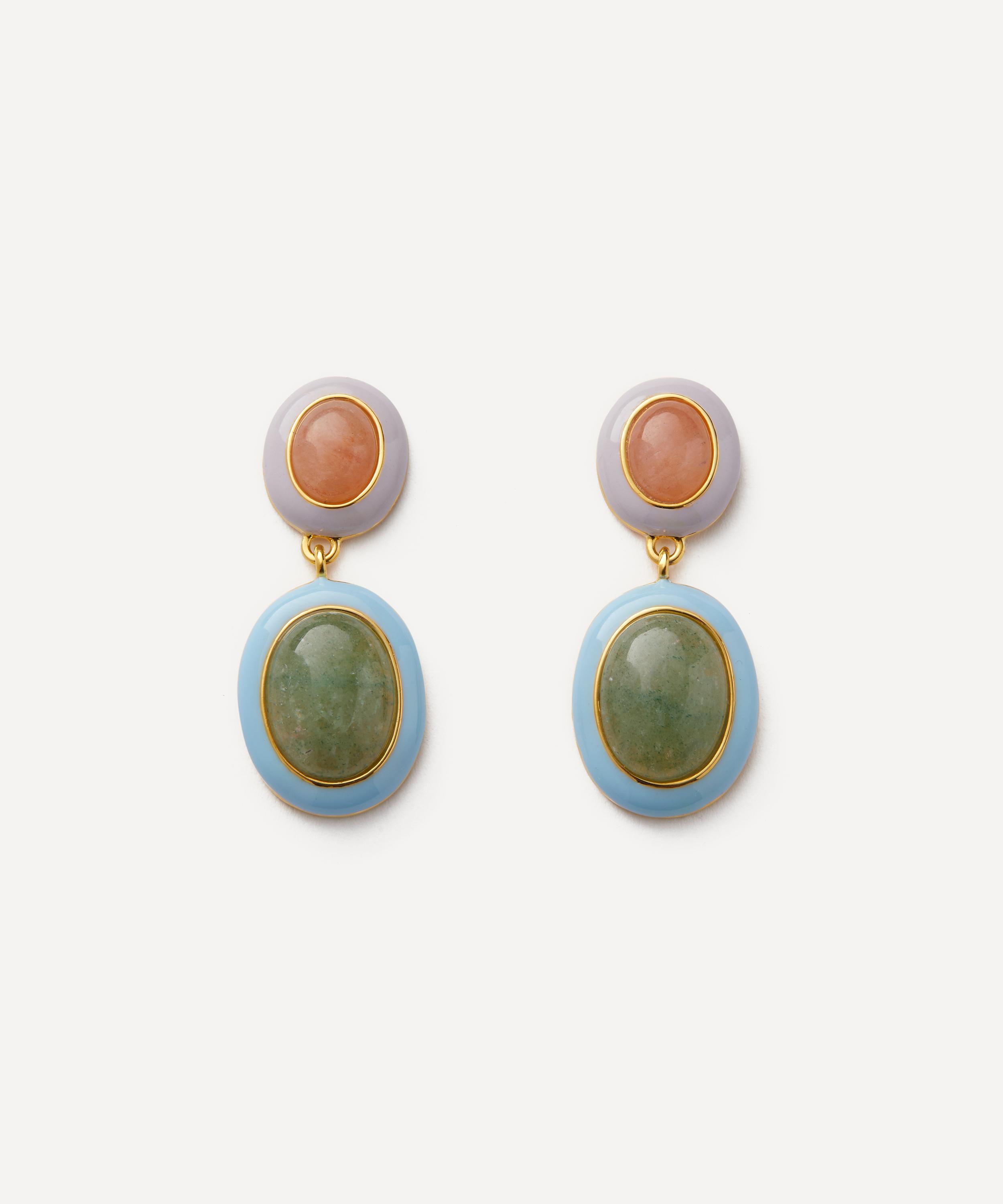 Lizzie Fortunato - Gold-Plated Papaya Drop Earrings