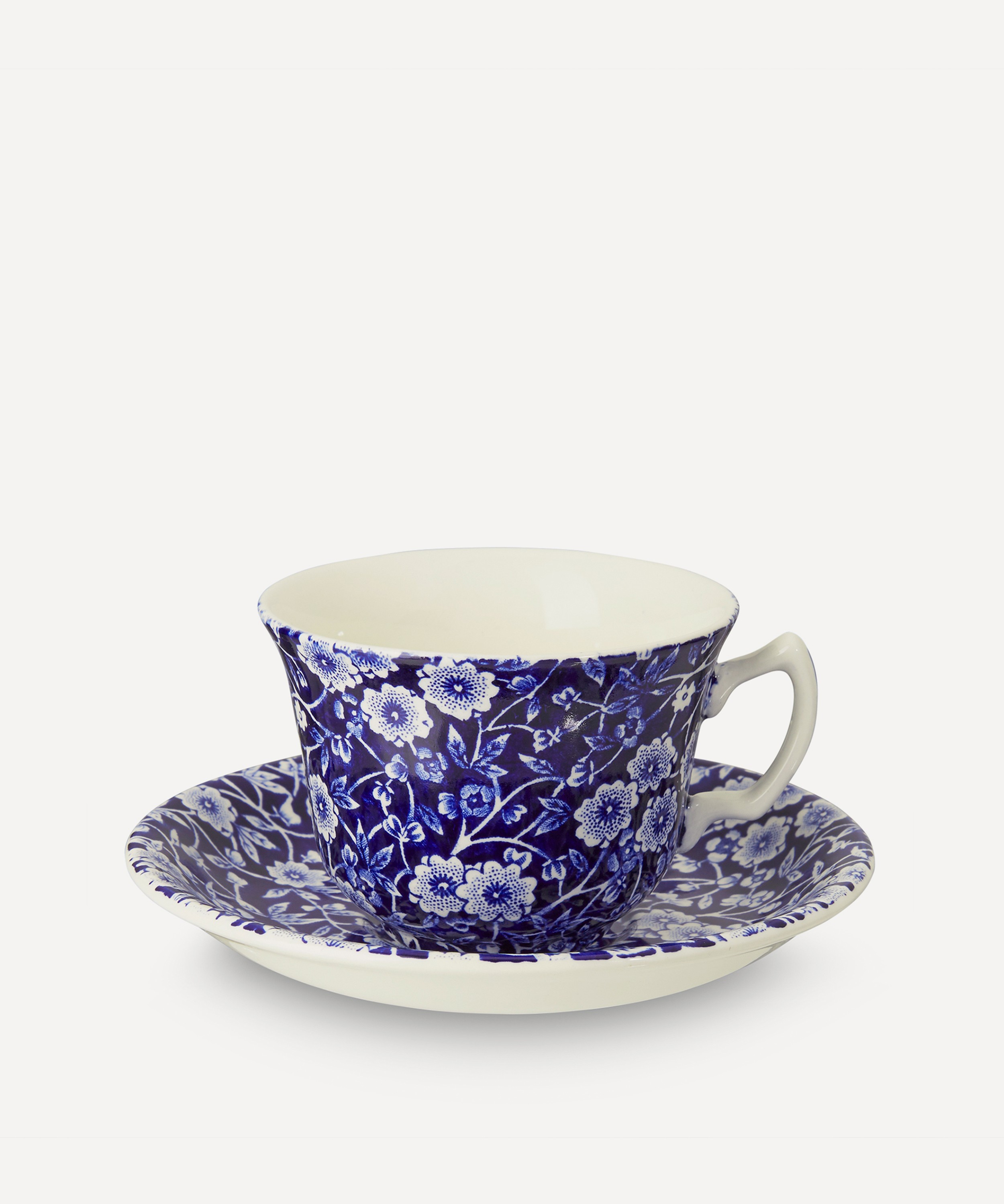 Burleigh - Blue Calico Teacup and Saucer
