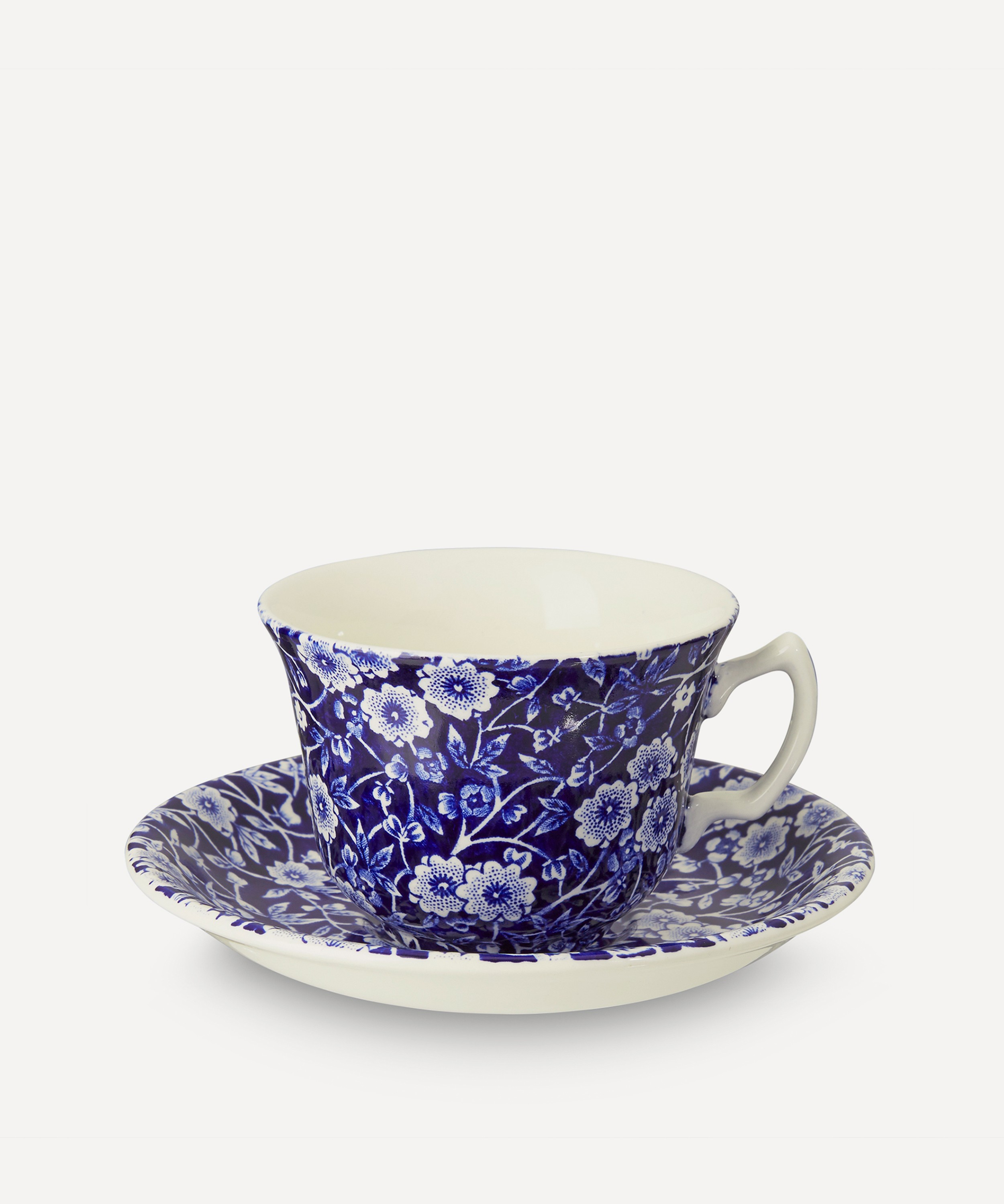 Burleigh - Blue Calico Teacup and Saucer image number 0