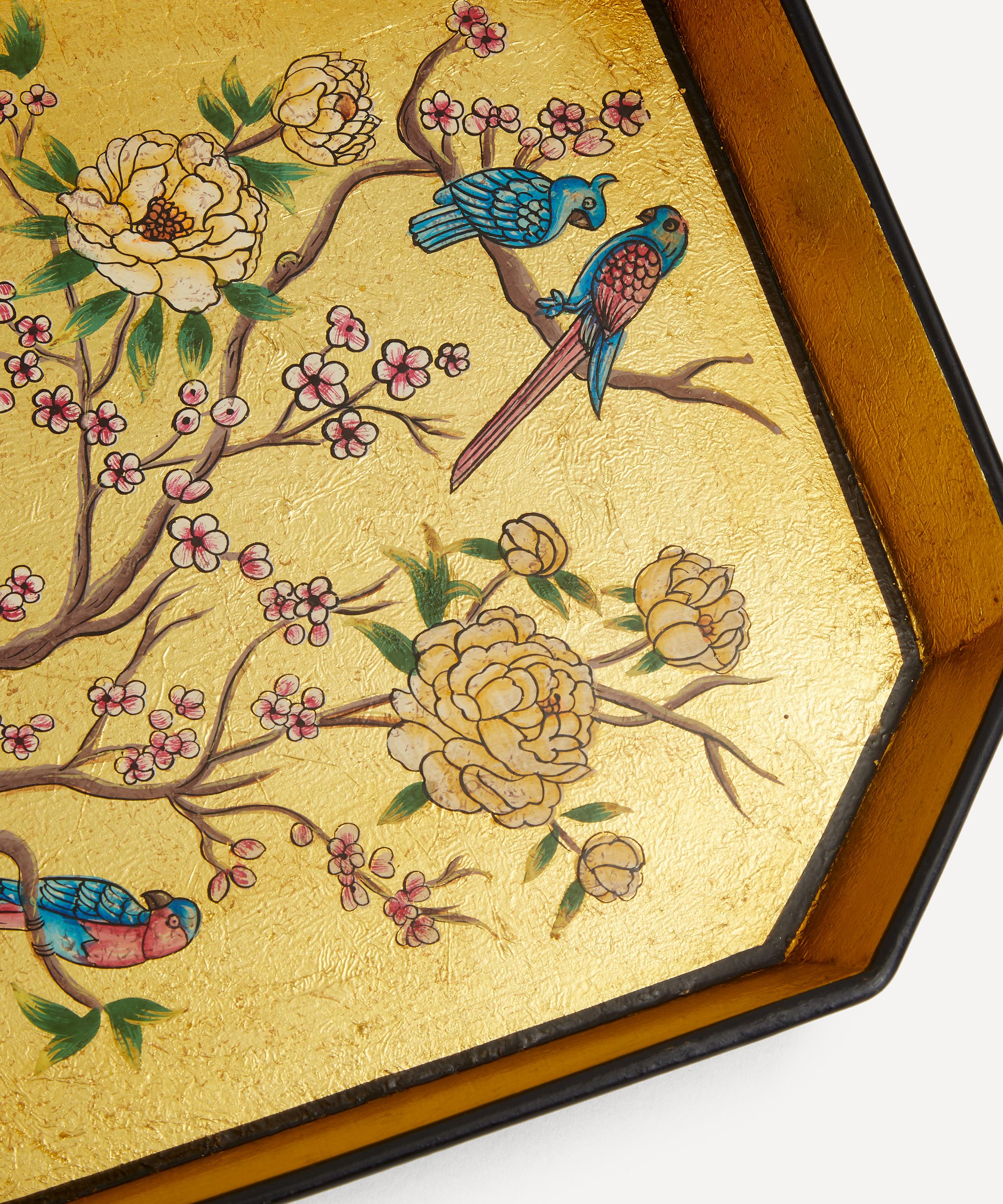 Les Ottomans - Flora Hand-Painted Iron Tray image number 2