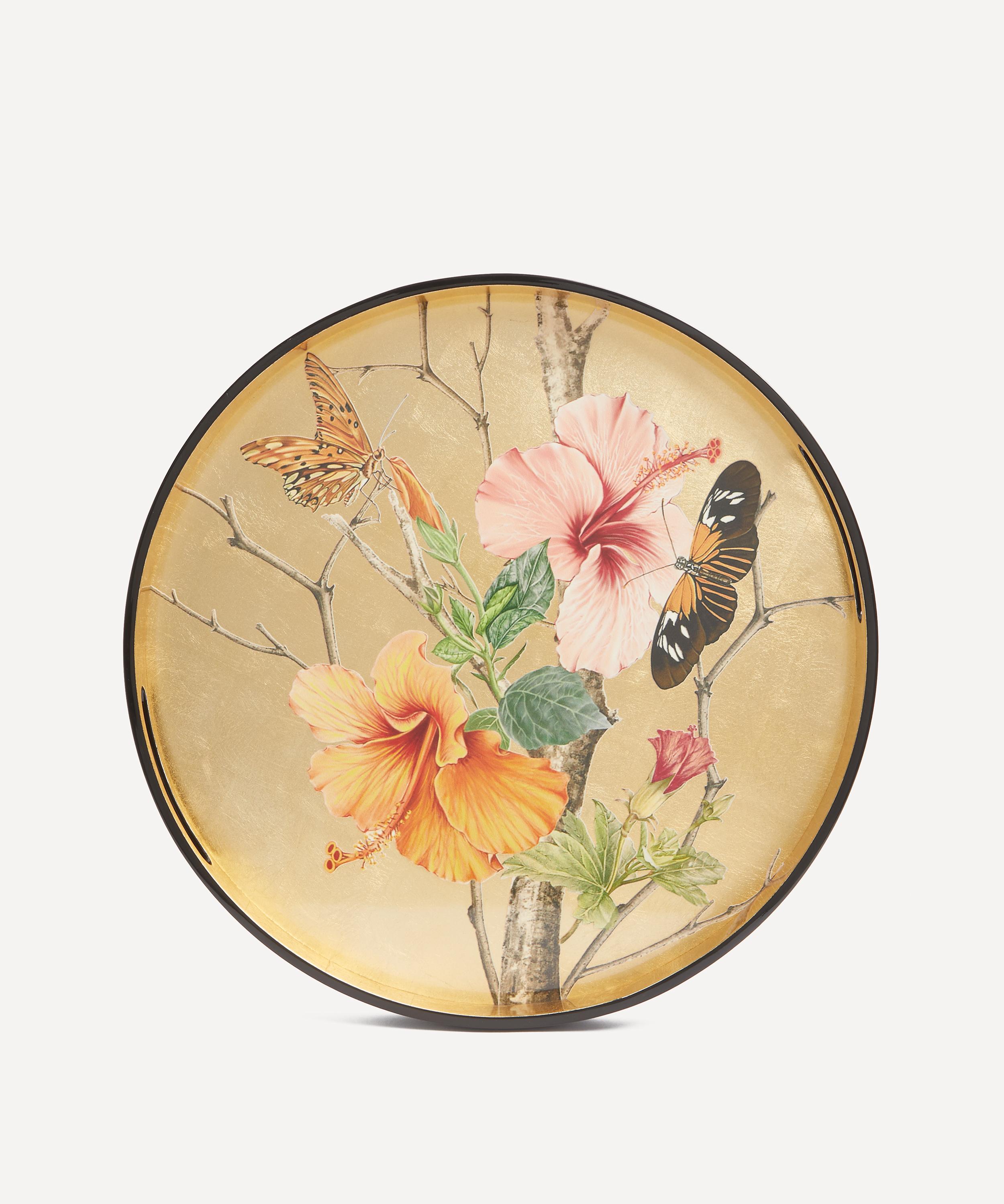 Les Ottomans - Flora Hand-Painted Wood Tray image number 0