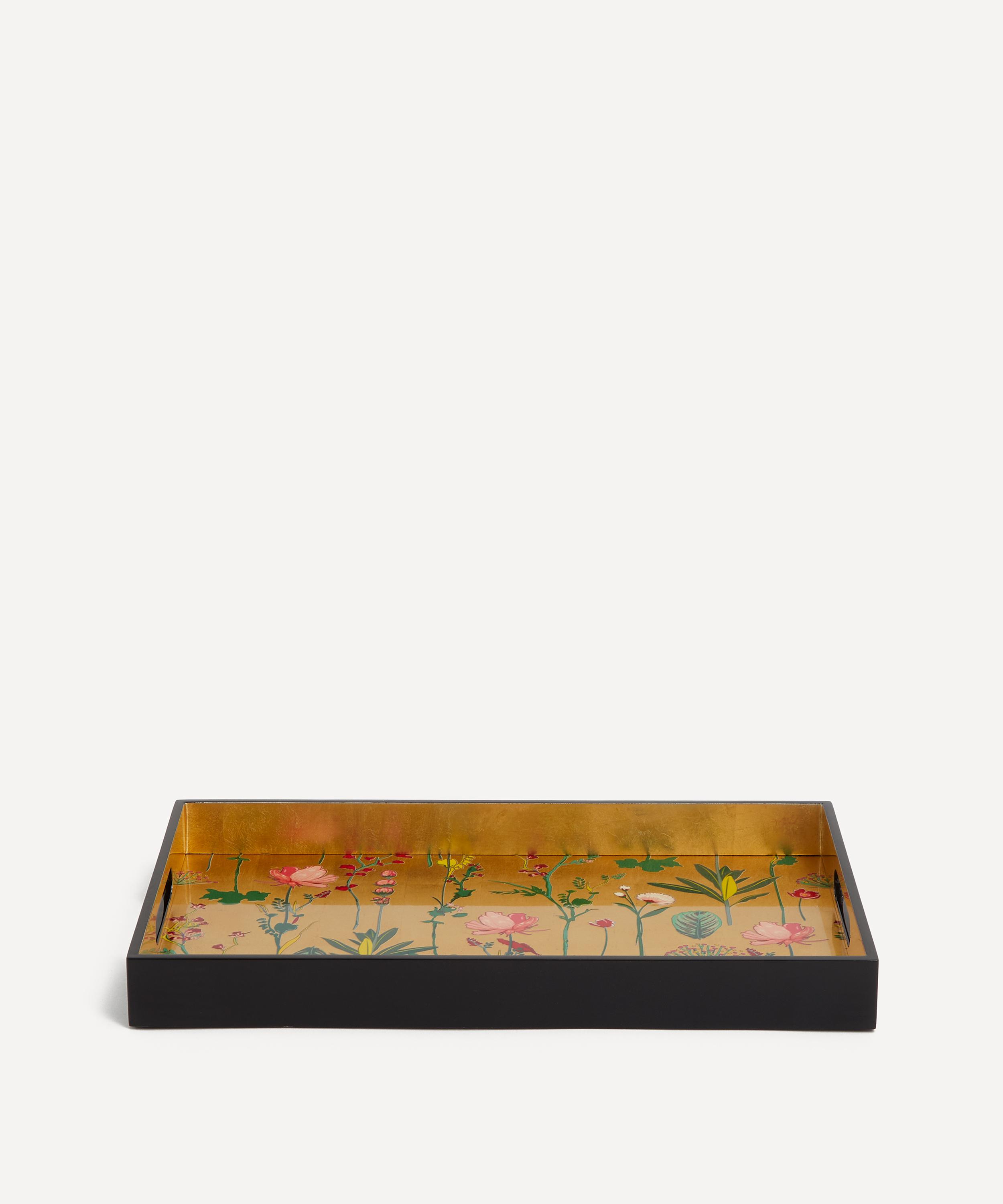 Les Ottomans - Flora Hand-Painted Wood Tray image number 1