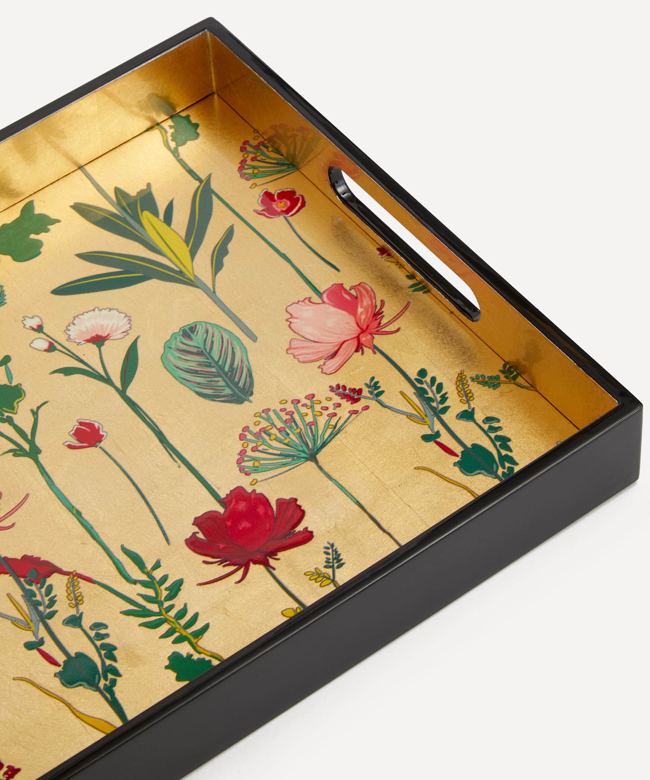 Les Ottomans - Flora Hand-Painted Wood Tray image number 2