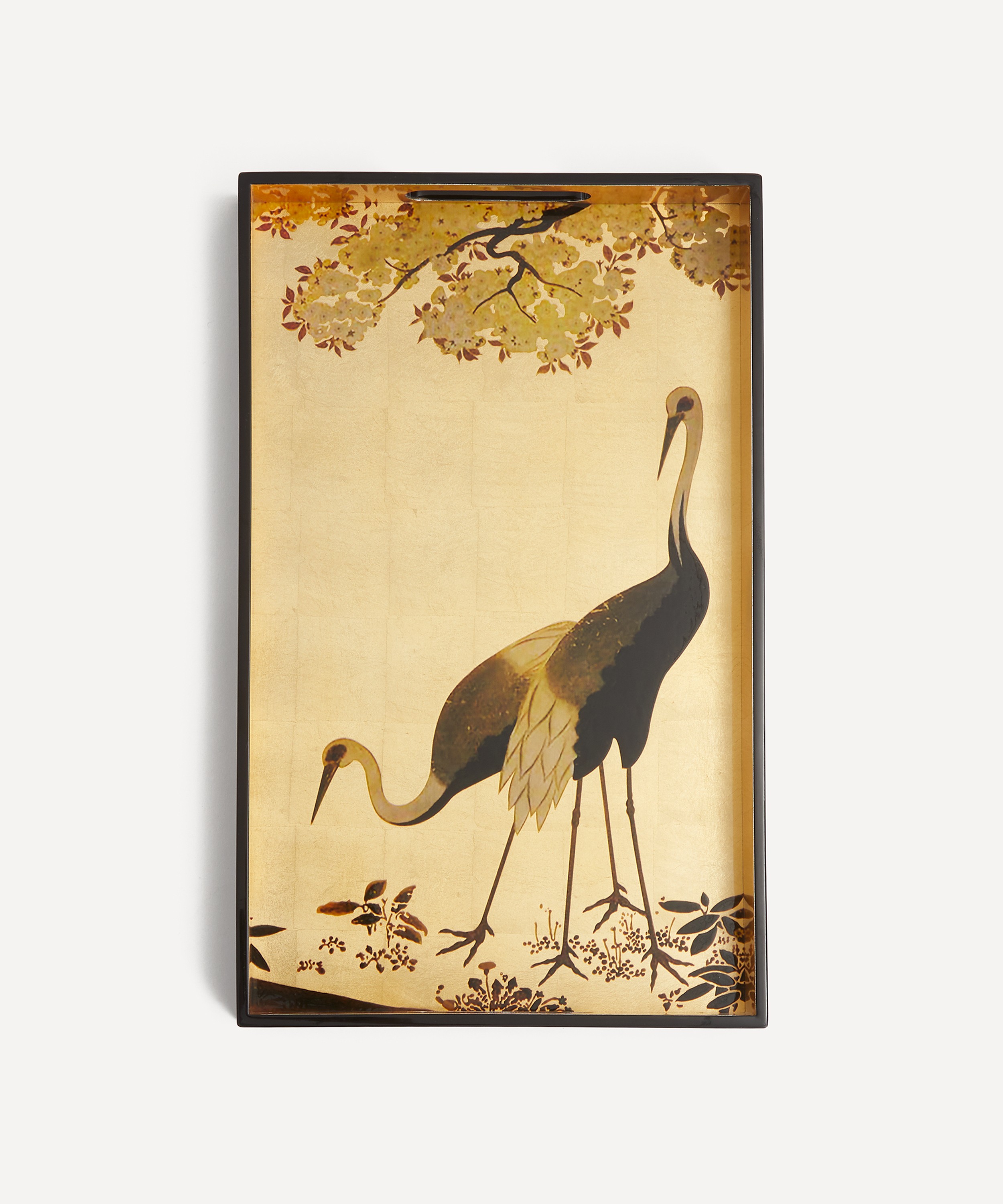 Les Ottomans - Flora Hand-Painted Wood Tray image number 0