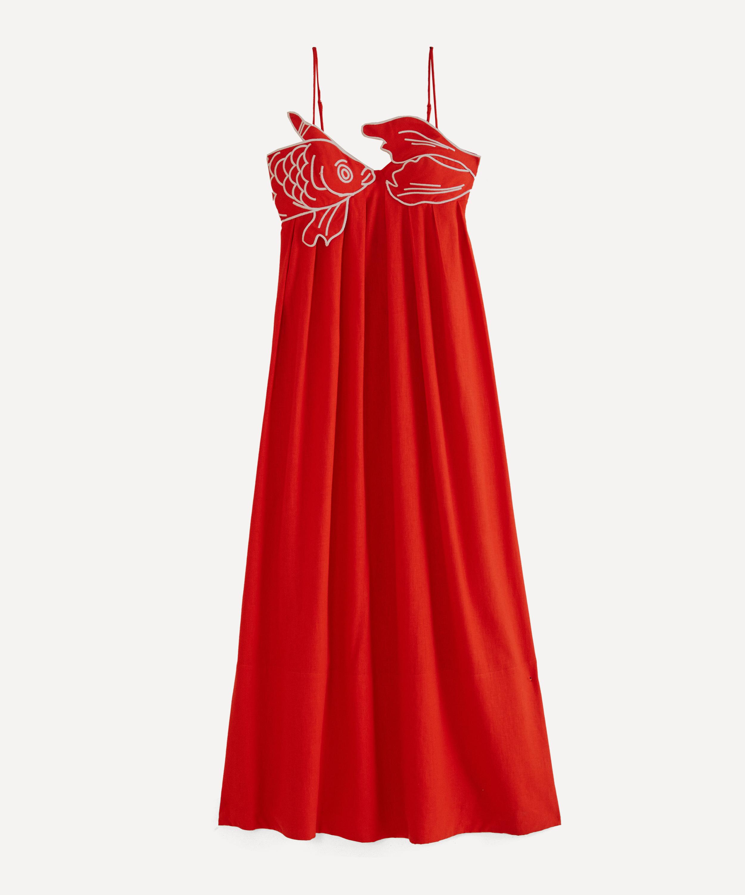 FARM Rio - Red Fish Top Maxi Dress image number 0