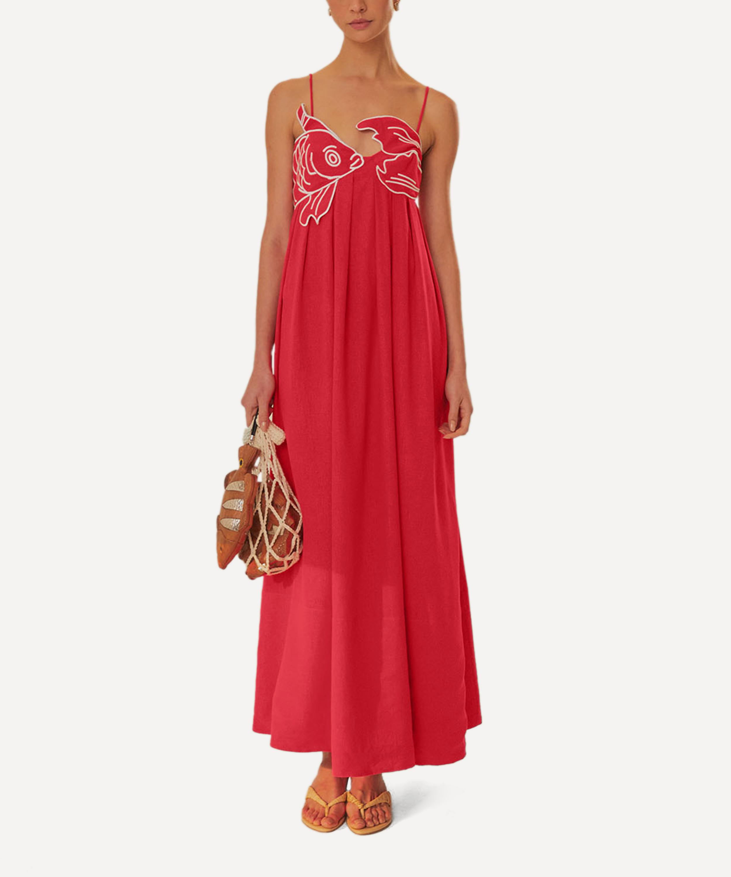 FARM Rio - Red Fish Top Maxi Dress image number 1