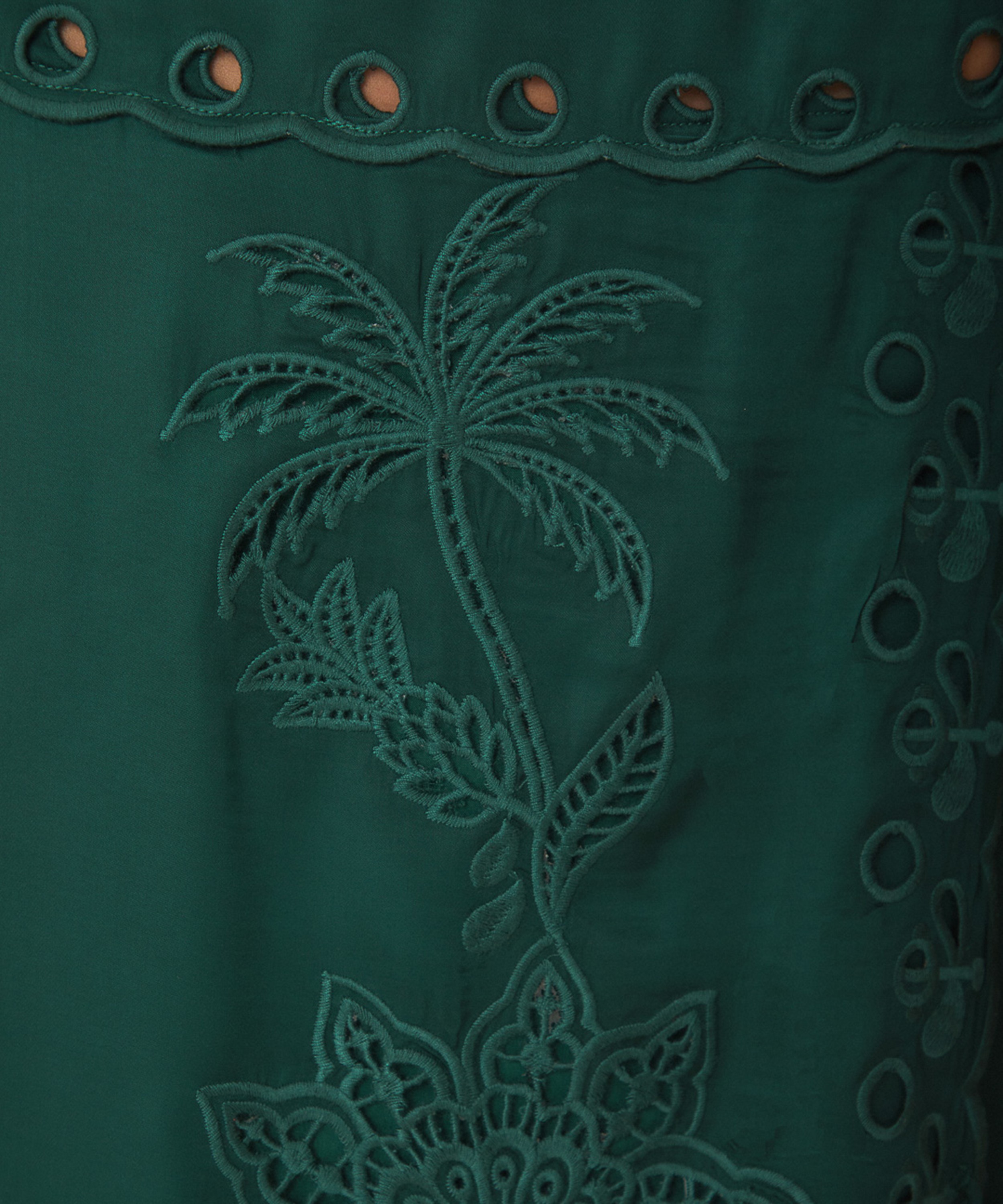 FARM Rio - Green Richelieu Midi Skirt image number 3