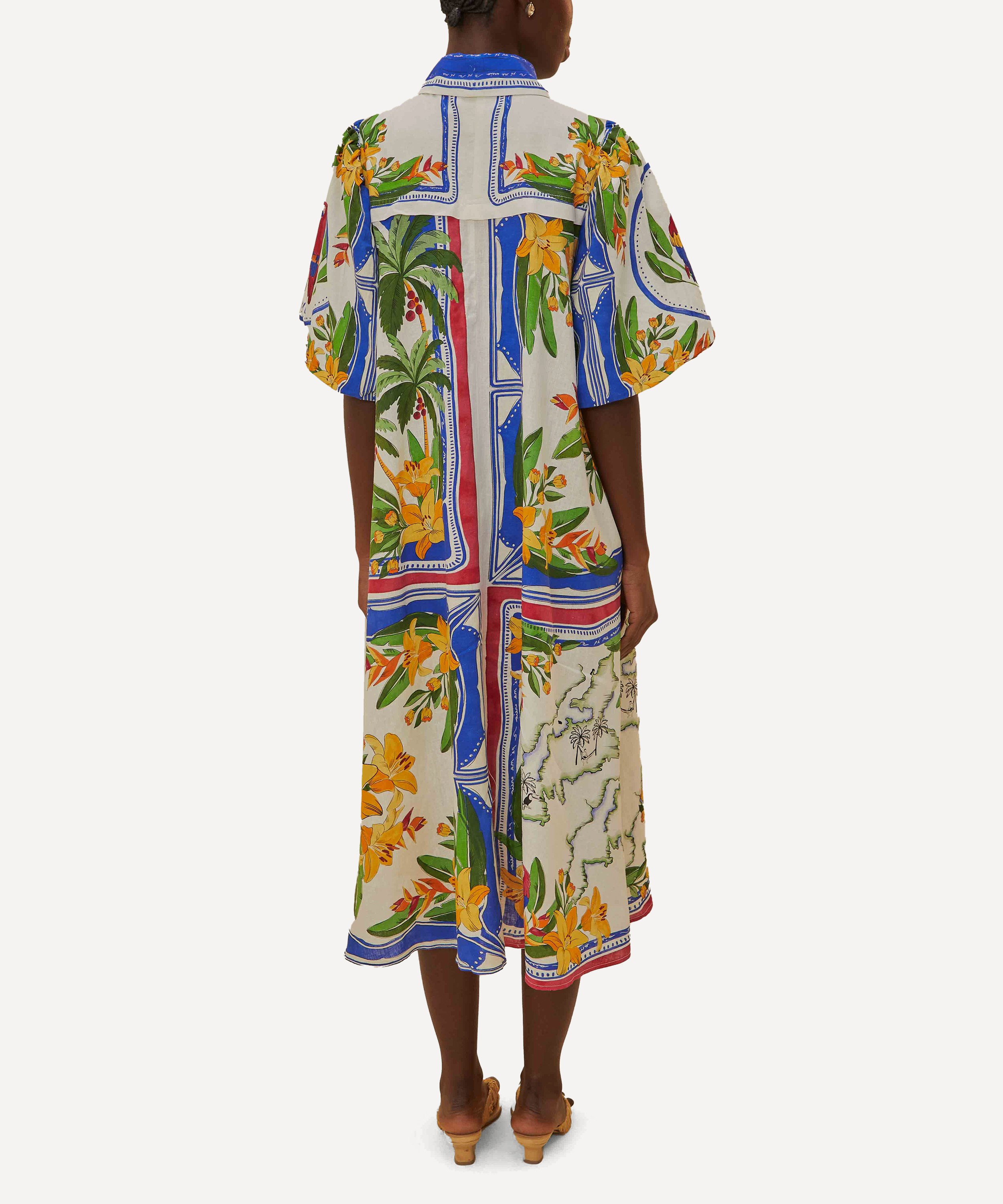 FARM Rio - Off-White Tropical Destination Midi Dress image number 2