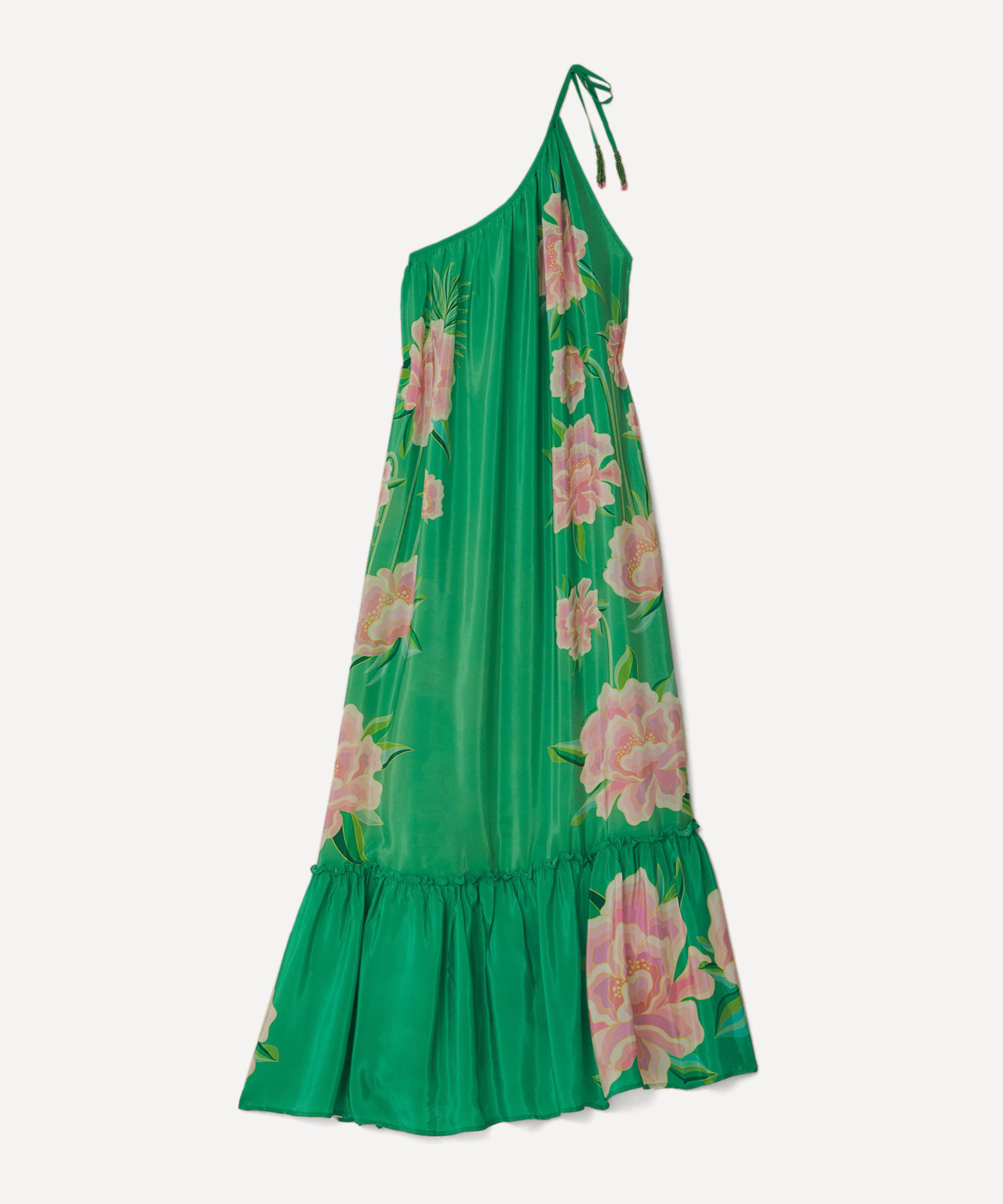 FARM Rio - Green Floral Vibing Maxi Dress image number 0