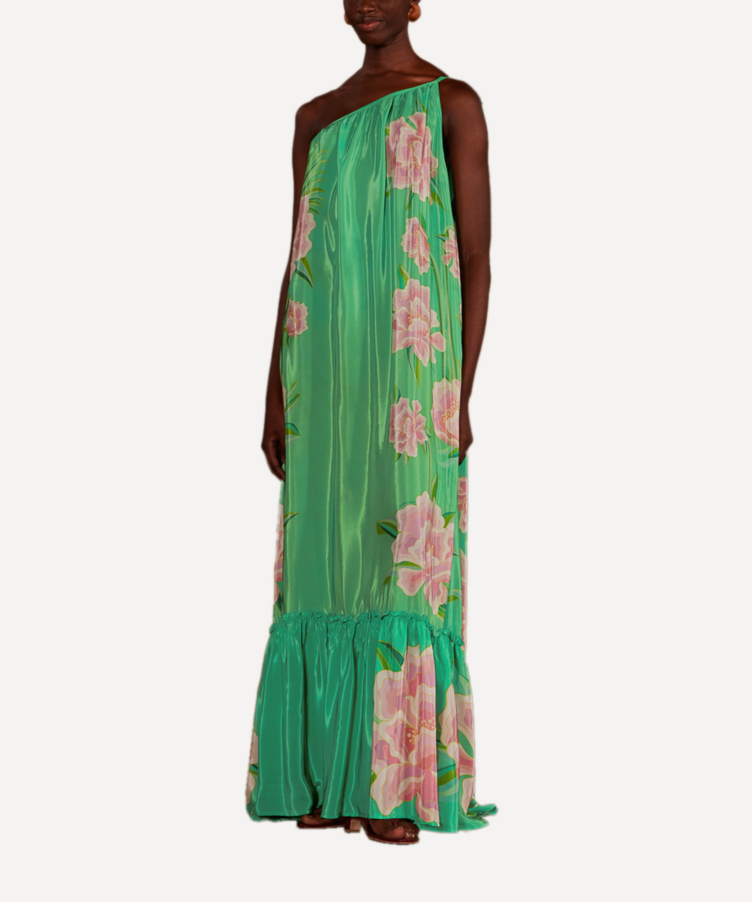 FARM Rio - Green Floral Vibing Maxi Dress image number 1