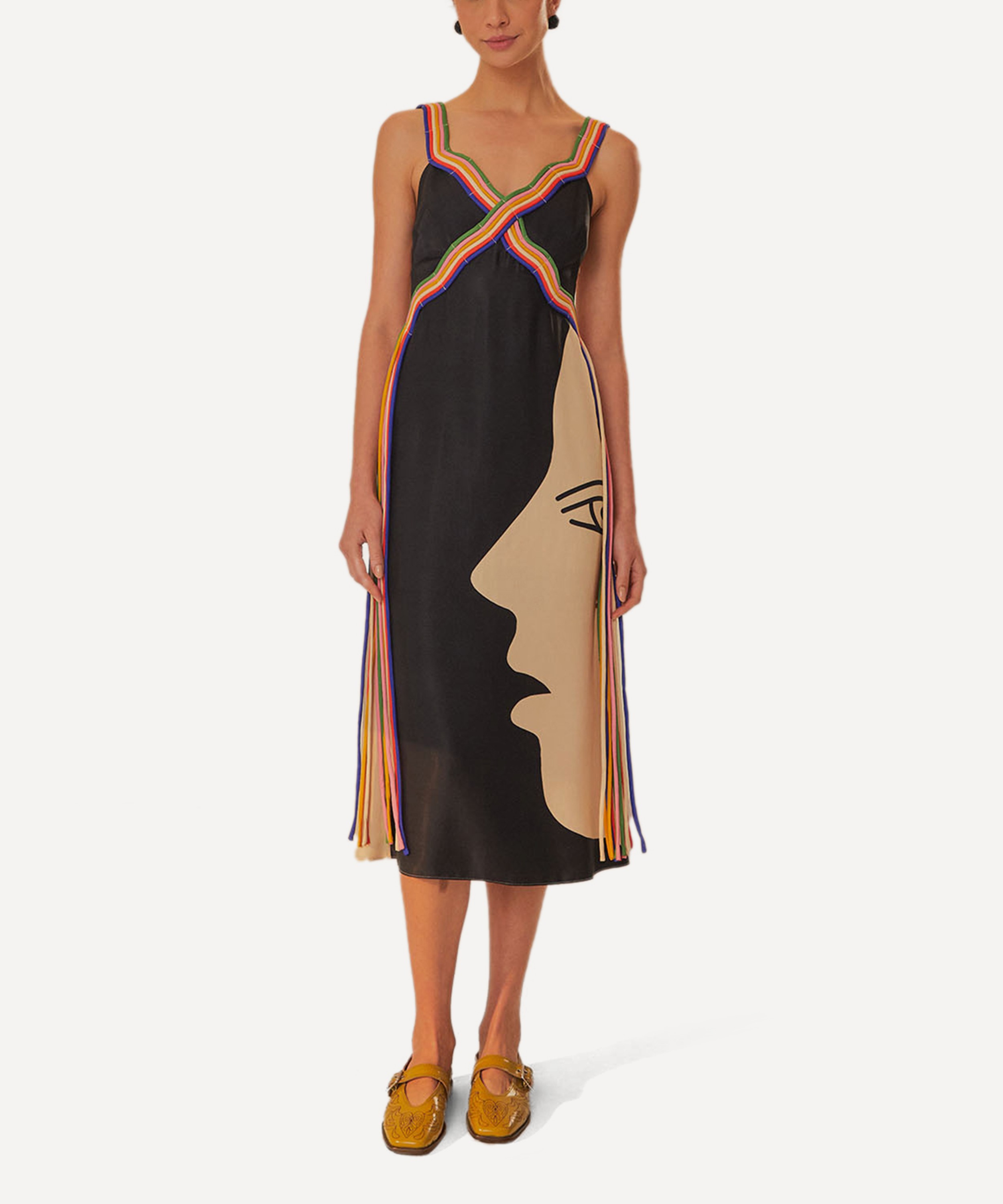 FARM Rio - Multicolour Surreal Sleeveless Midi Dress image number 1