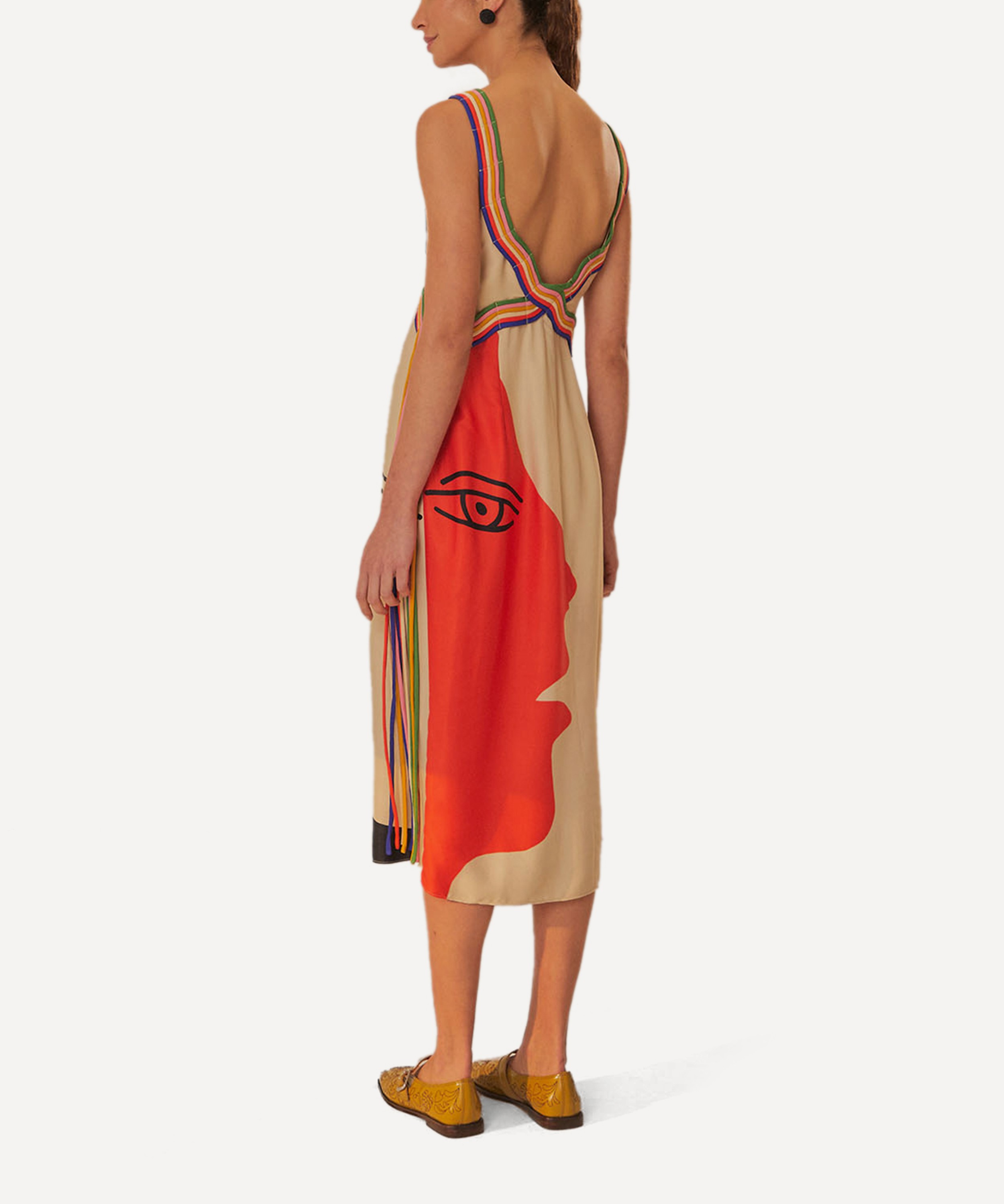 FARM Rio - Multicolour Surreal Sleeveless Midi Dress image number 2