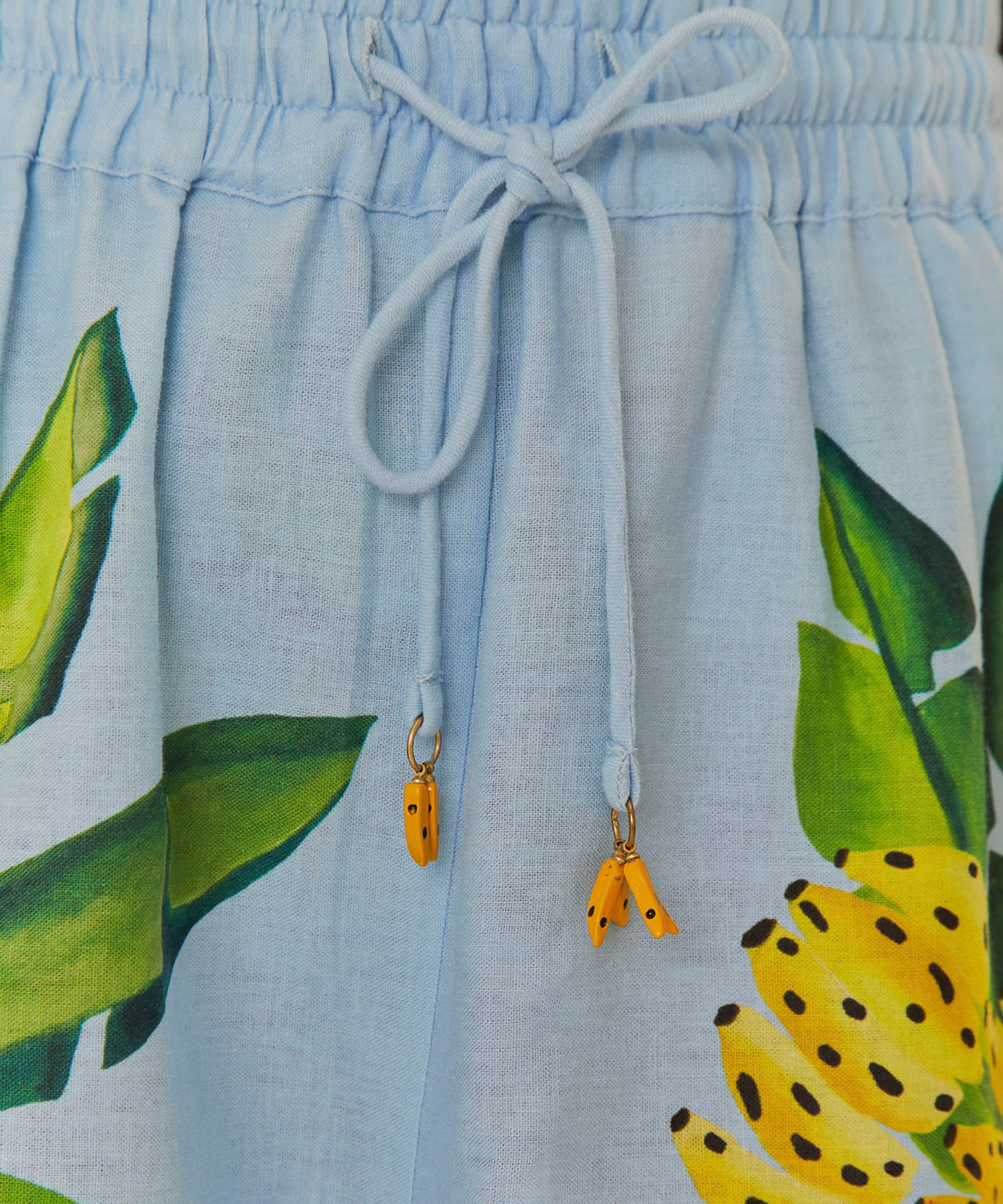 FARM Rio - Blue Summer Foliage Scarf Shorts image number 2