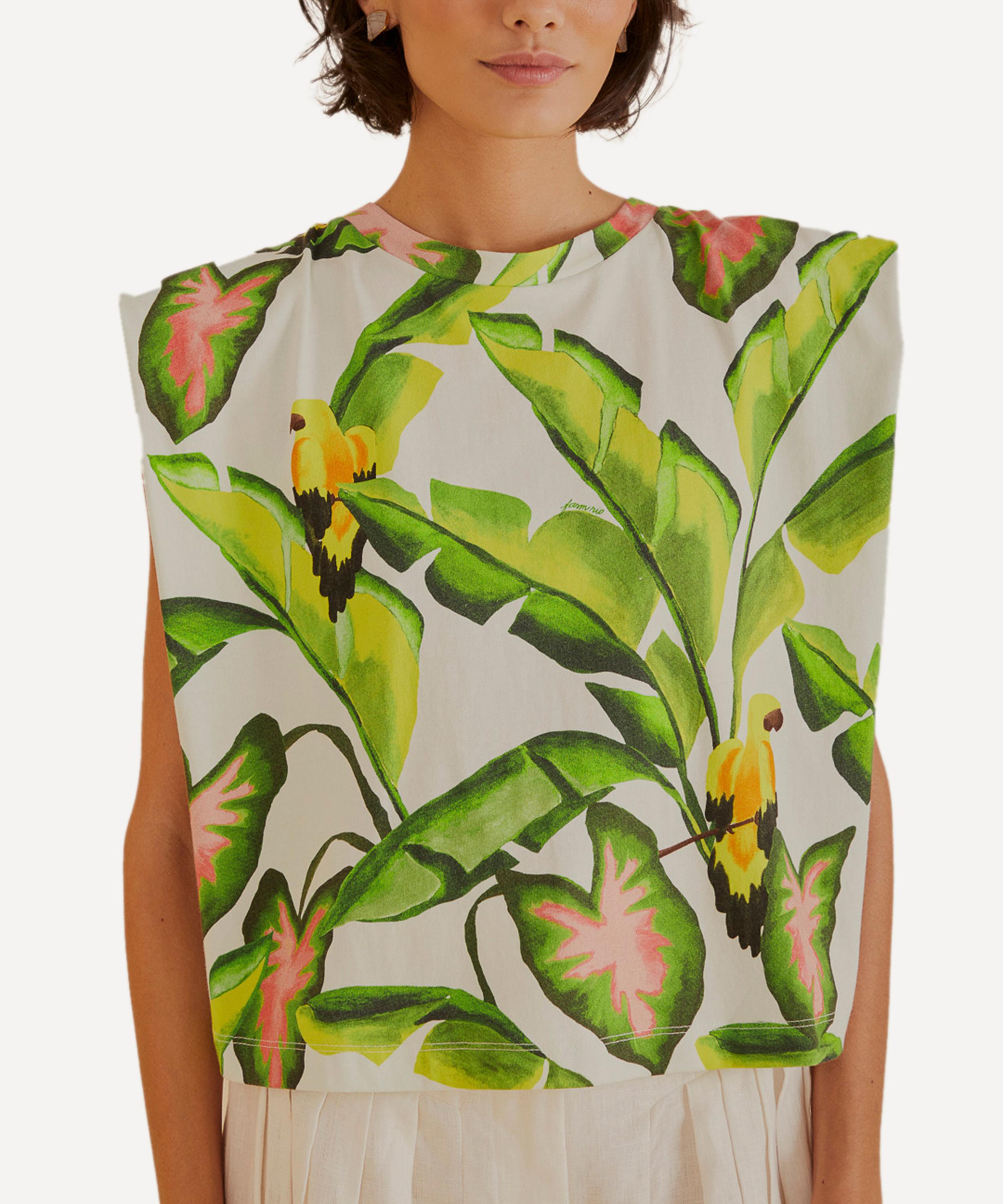 FARM Rio - Off White Summer Foliage T-Shirt image number 0