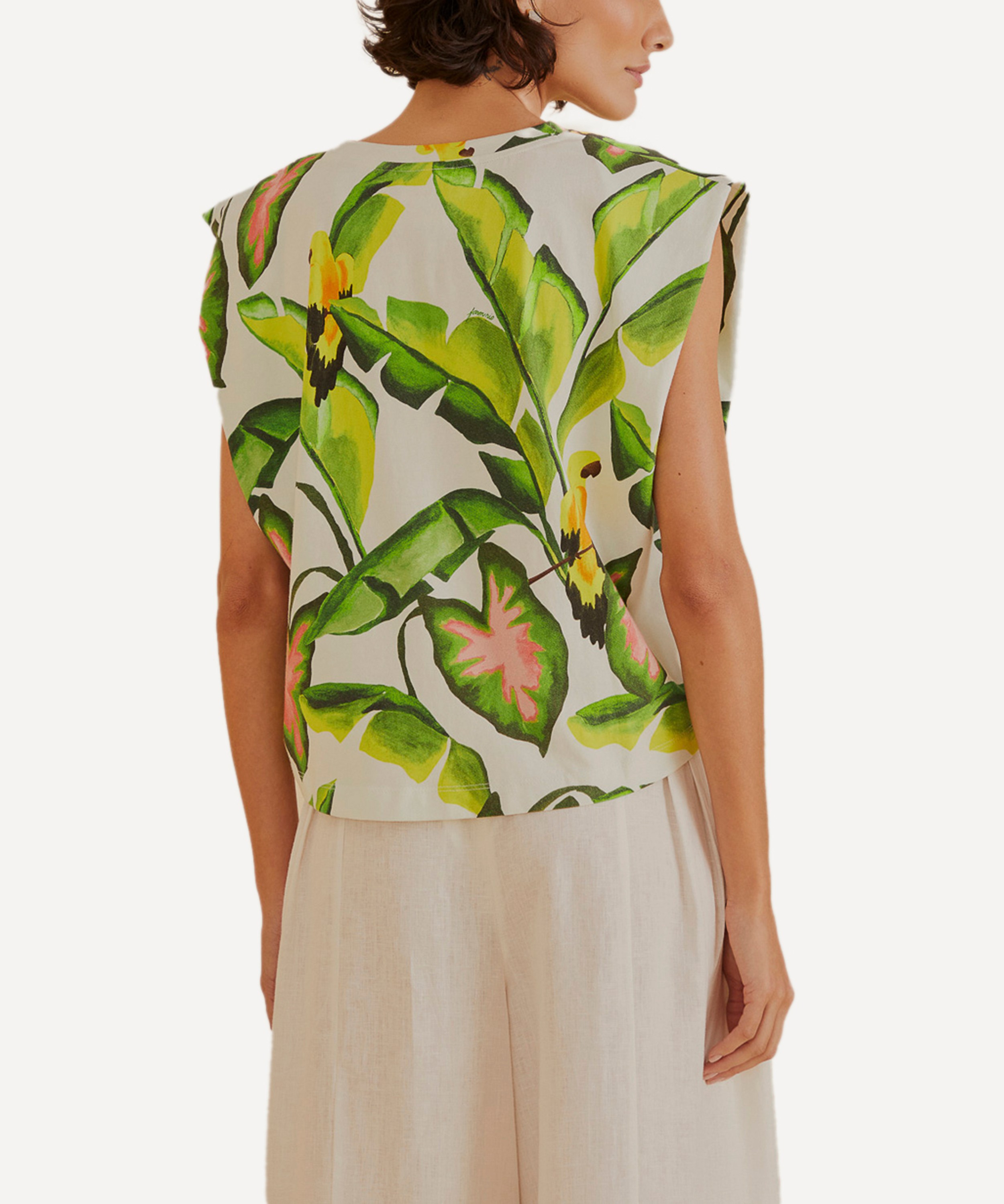 FARM Rio - Off White Summer Foliage T-Shirt image number 1