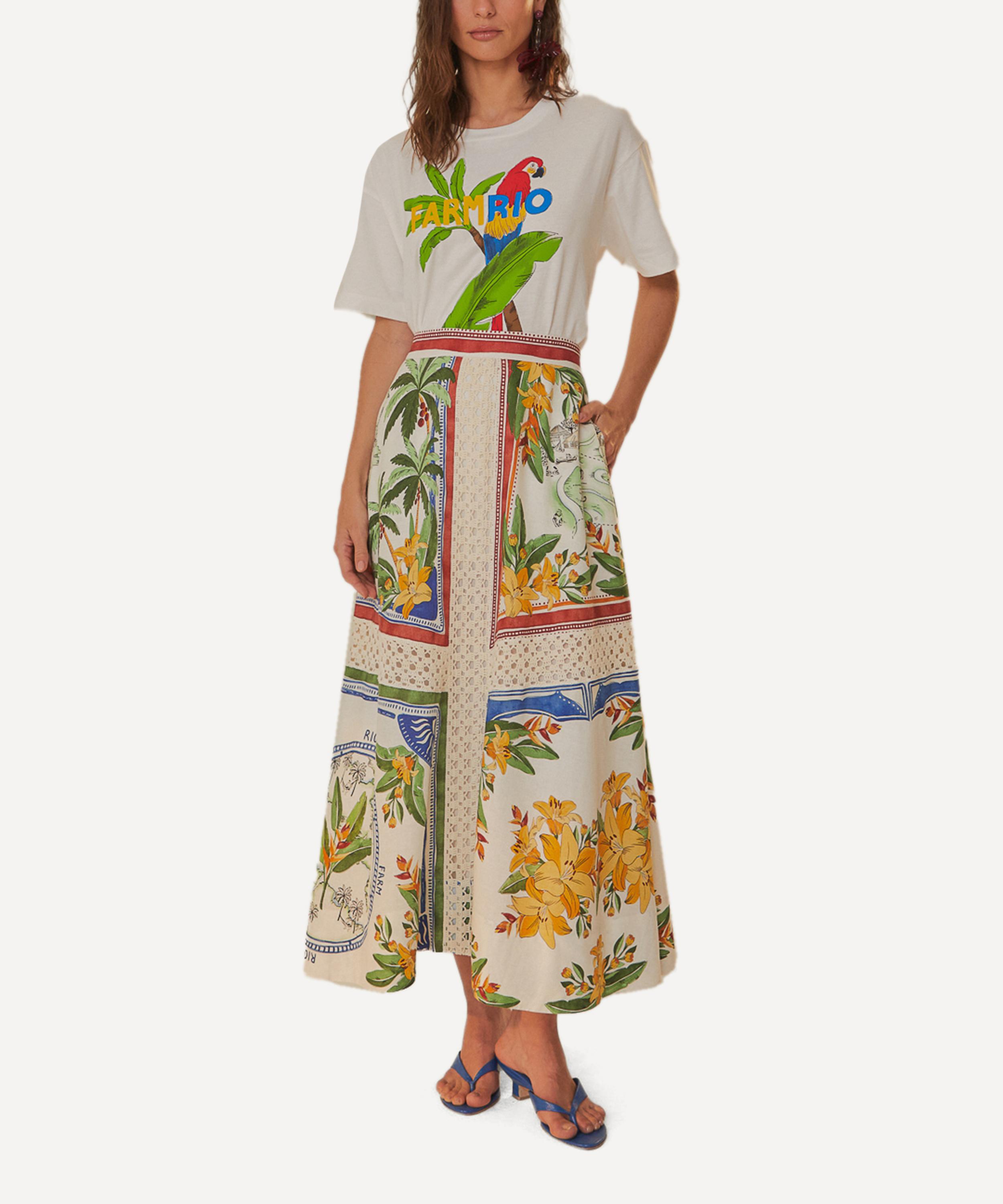 FARM Rio - Tropical Destination Midi Skirt image number 0