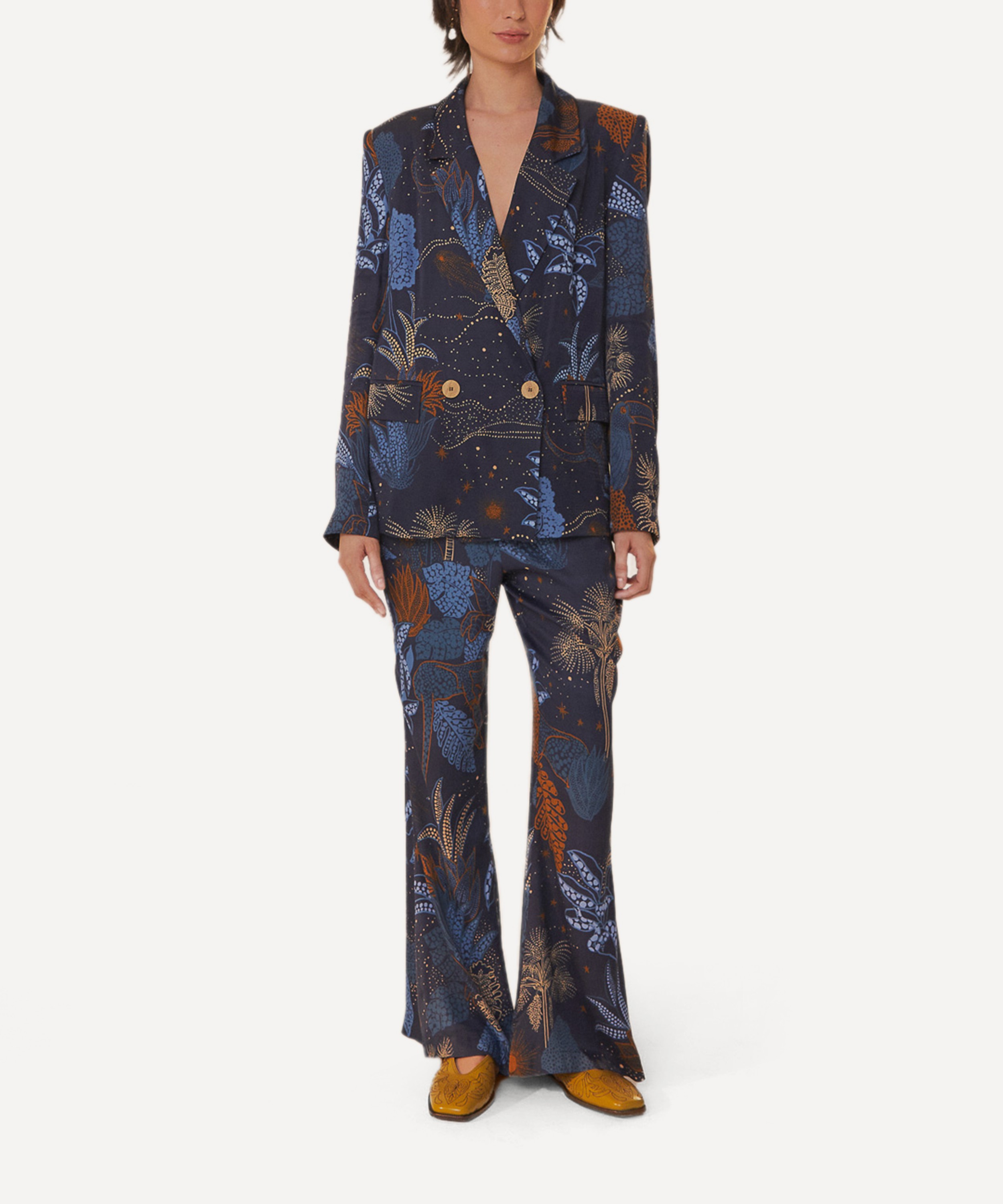 FARM Rio - Navy Blue Night Jungle Blazer image number 0