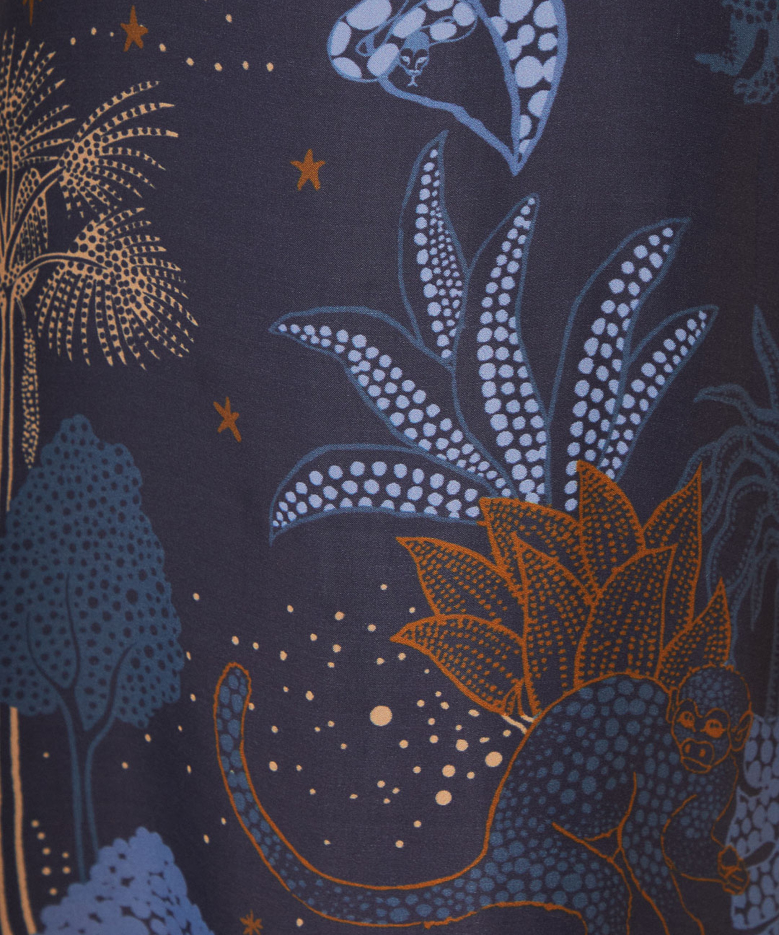 FARM Rio - Navy Blue Night Jungle Flare Trousers image number 2