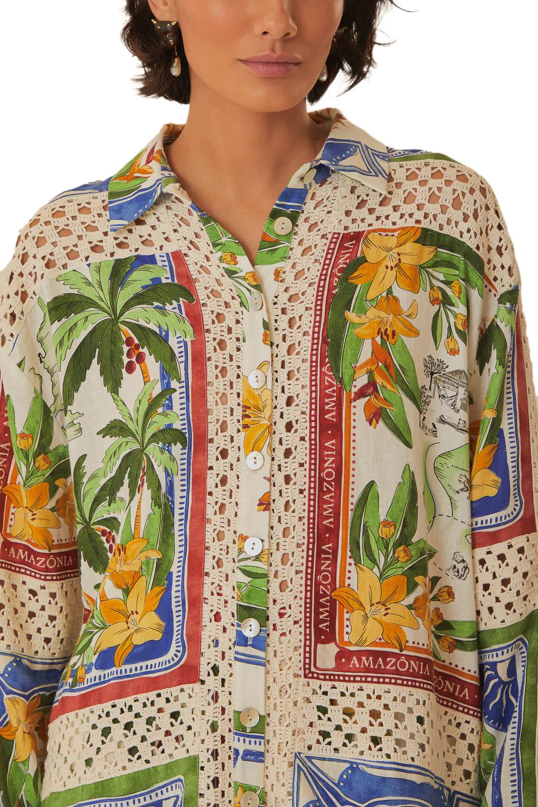 FARM Rio - Tropical Destination Crochet Shirt image number 1