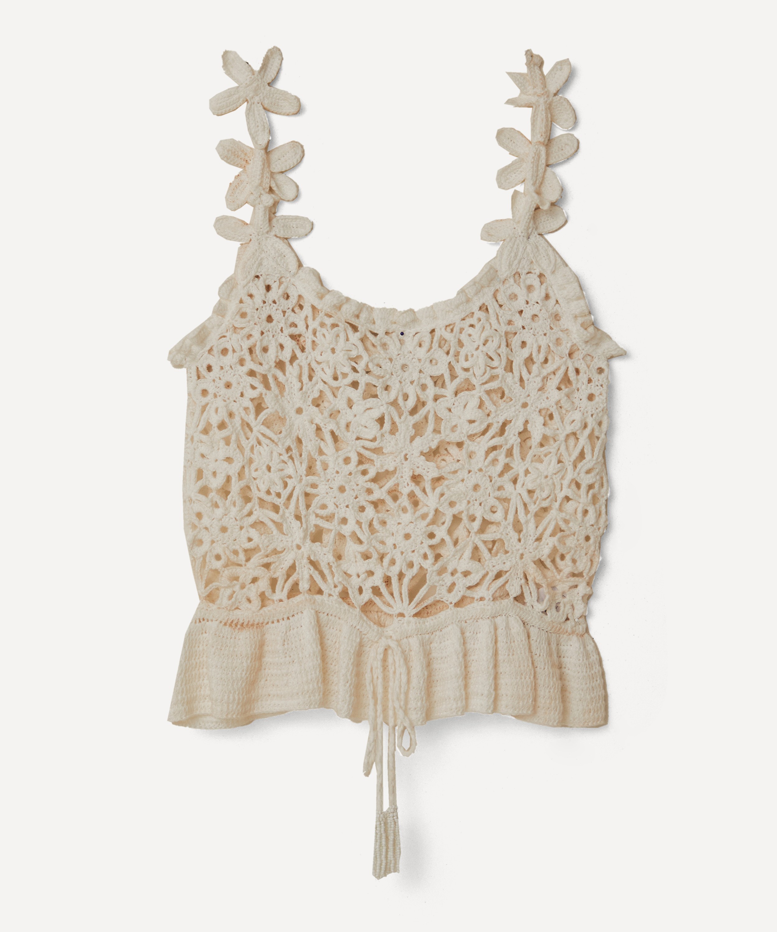 FARM Rio - White Flowers Crochet Top image number 0