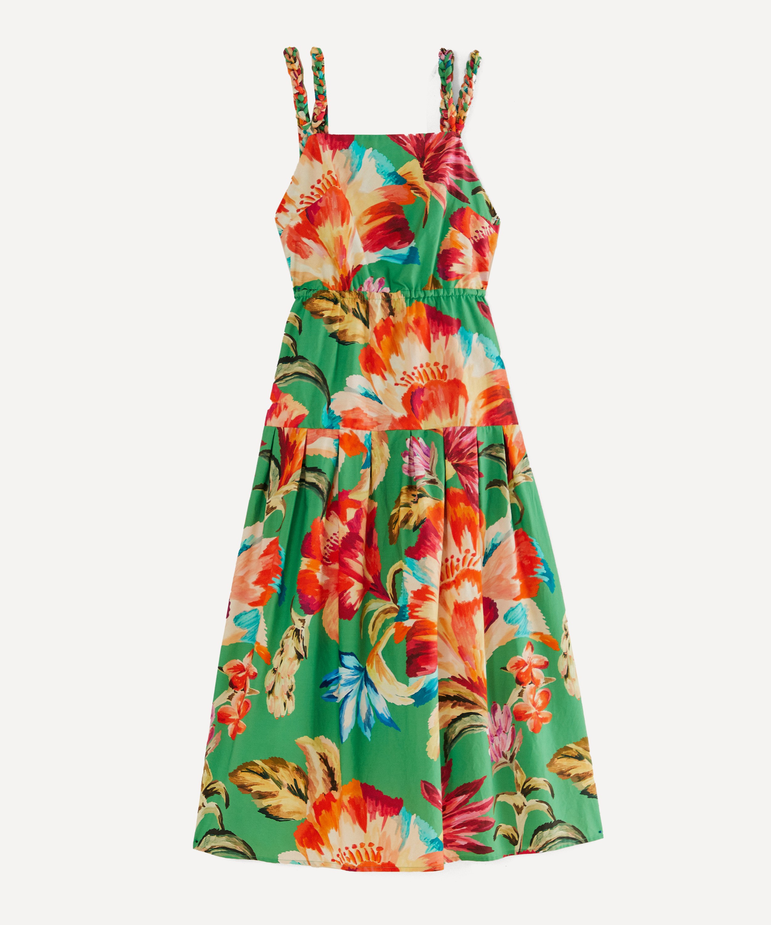 FARM Rio - Green Tropicart Sleeveless Midi Dress image number 0