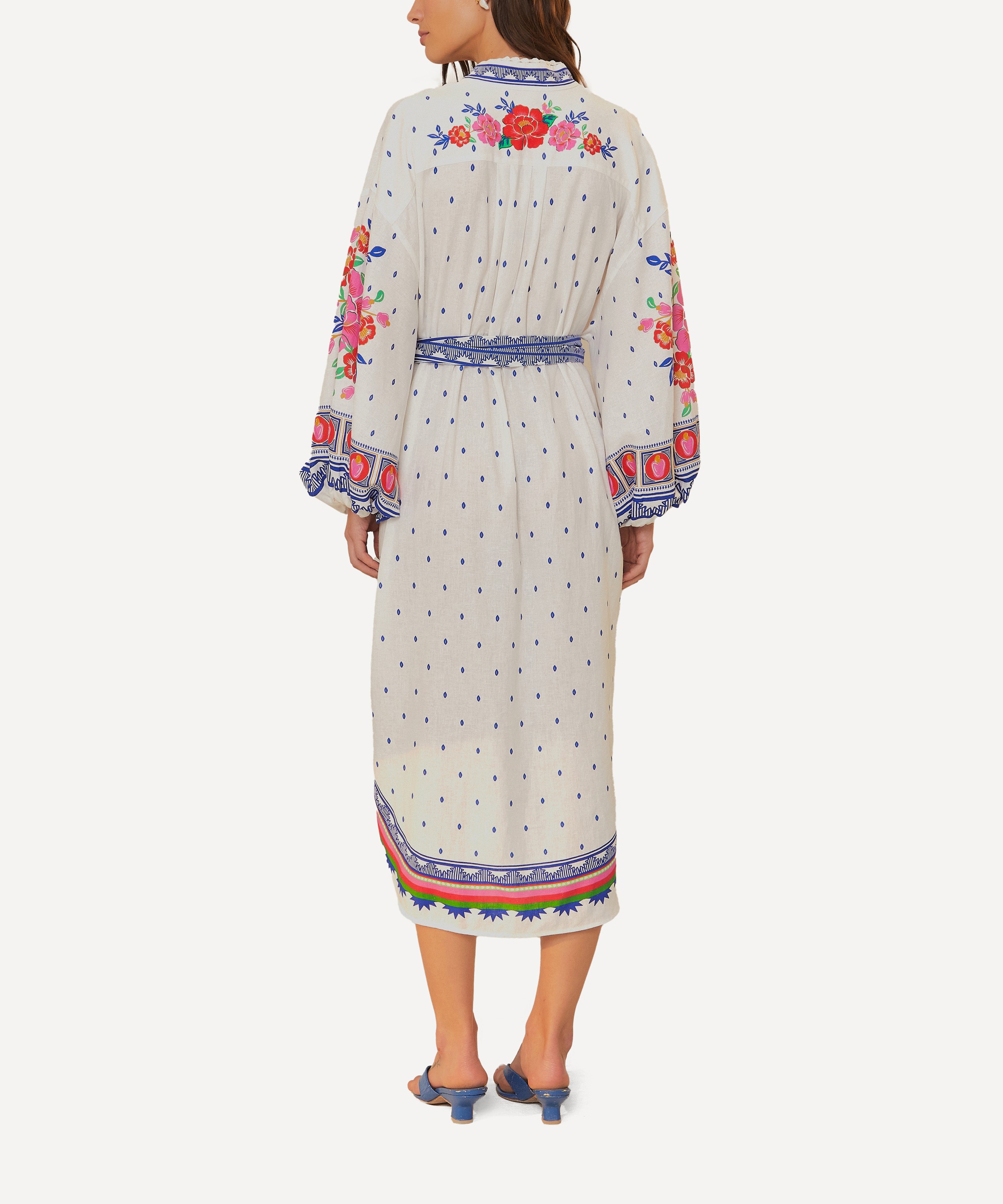 FARM Rio - Off-White Flowers Beach Midi Dress image number 2