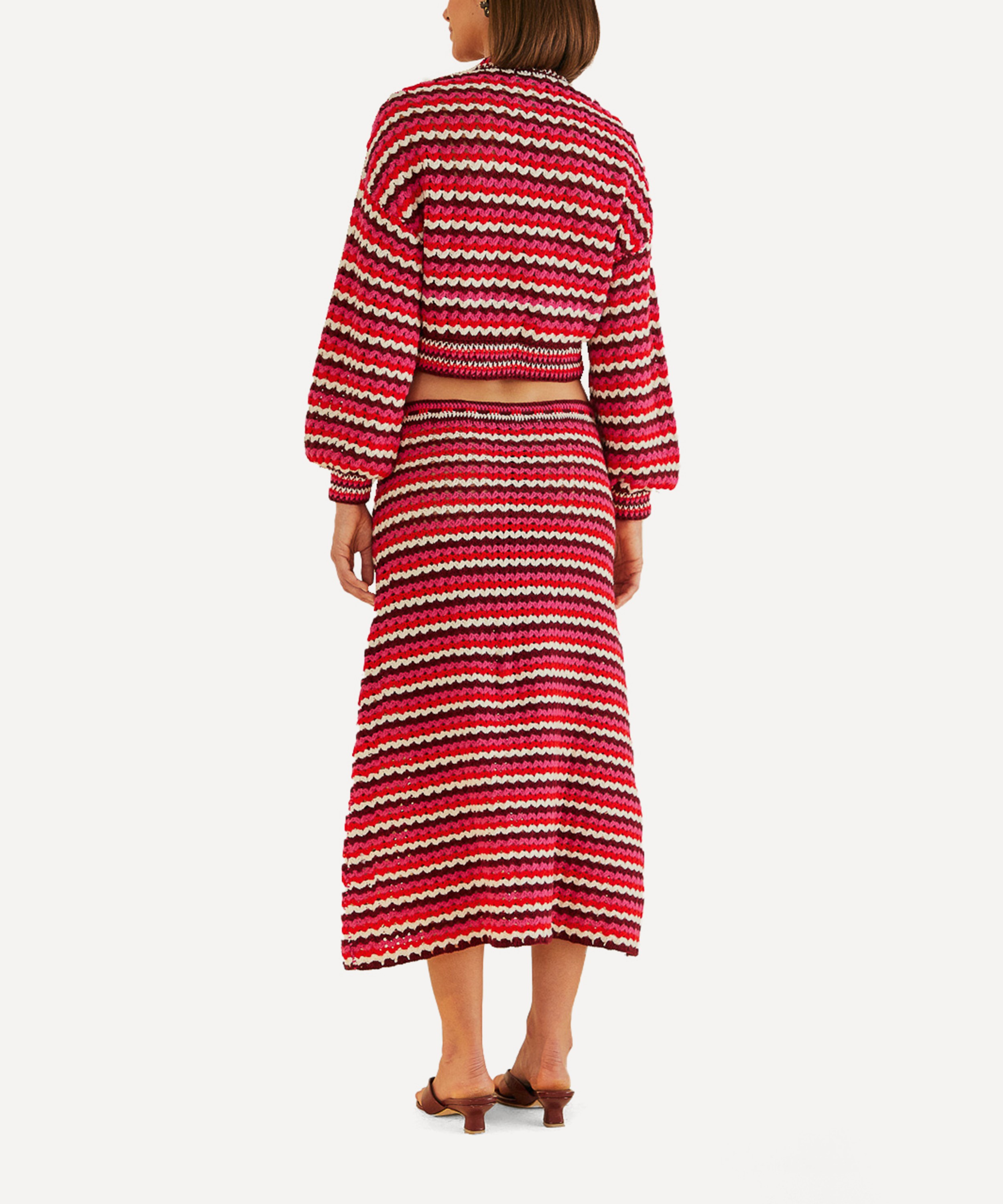 FARM Rio - Colourful Stripes Crochet Skirt image number 2