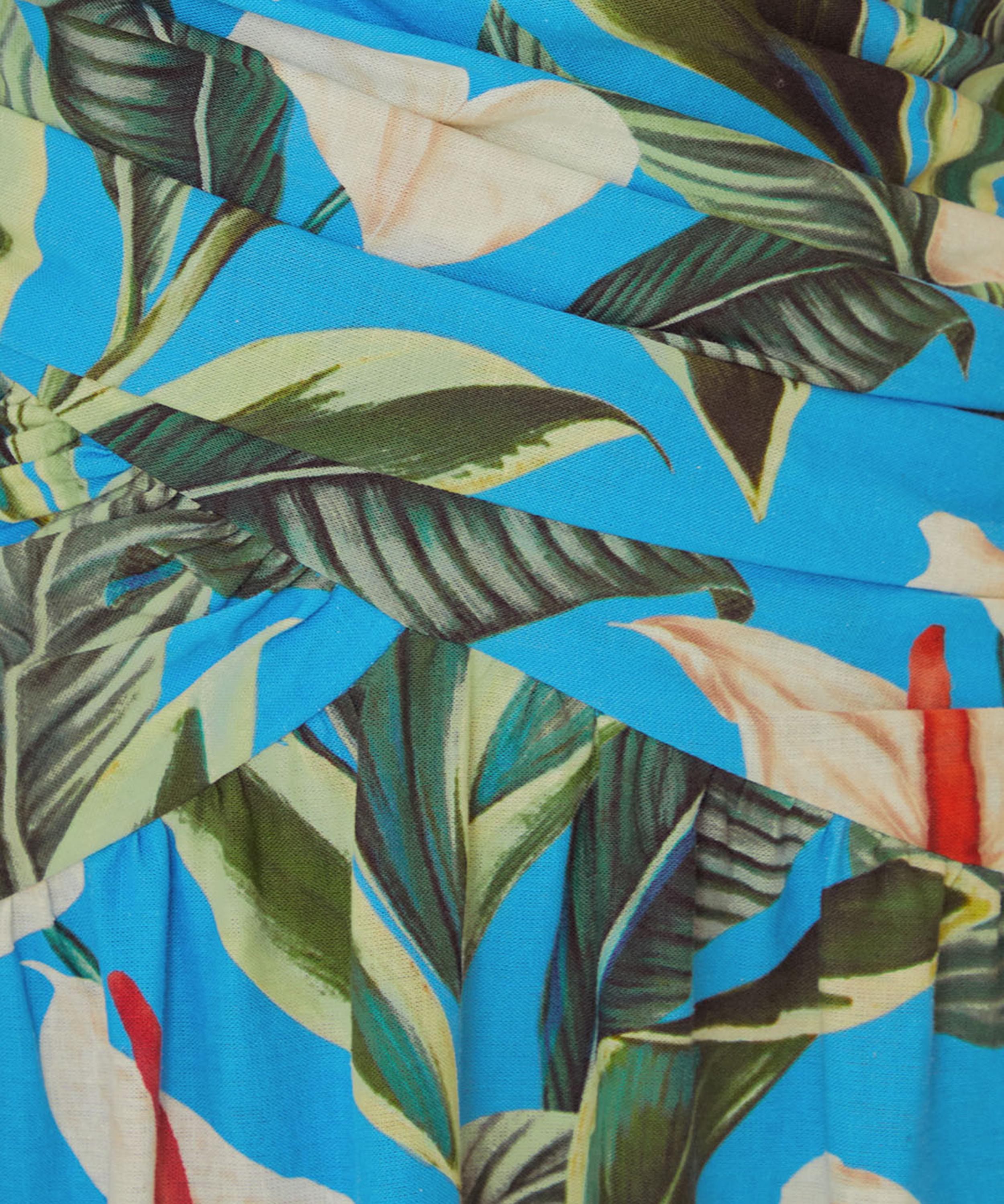 FARM Rio - Blue Anthurium Garden Maxi Dress image number 3