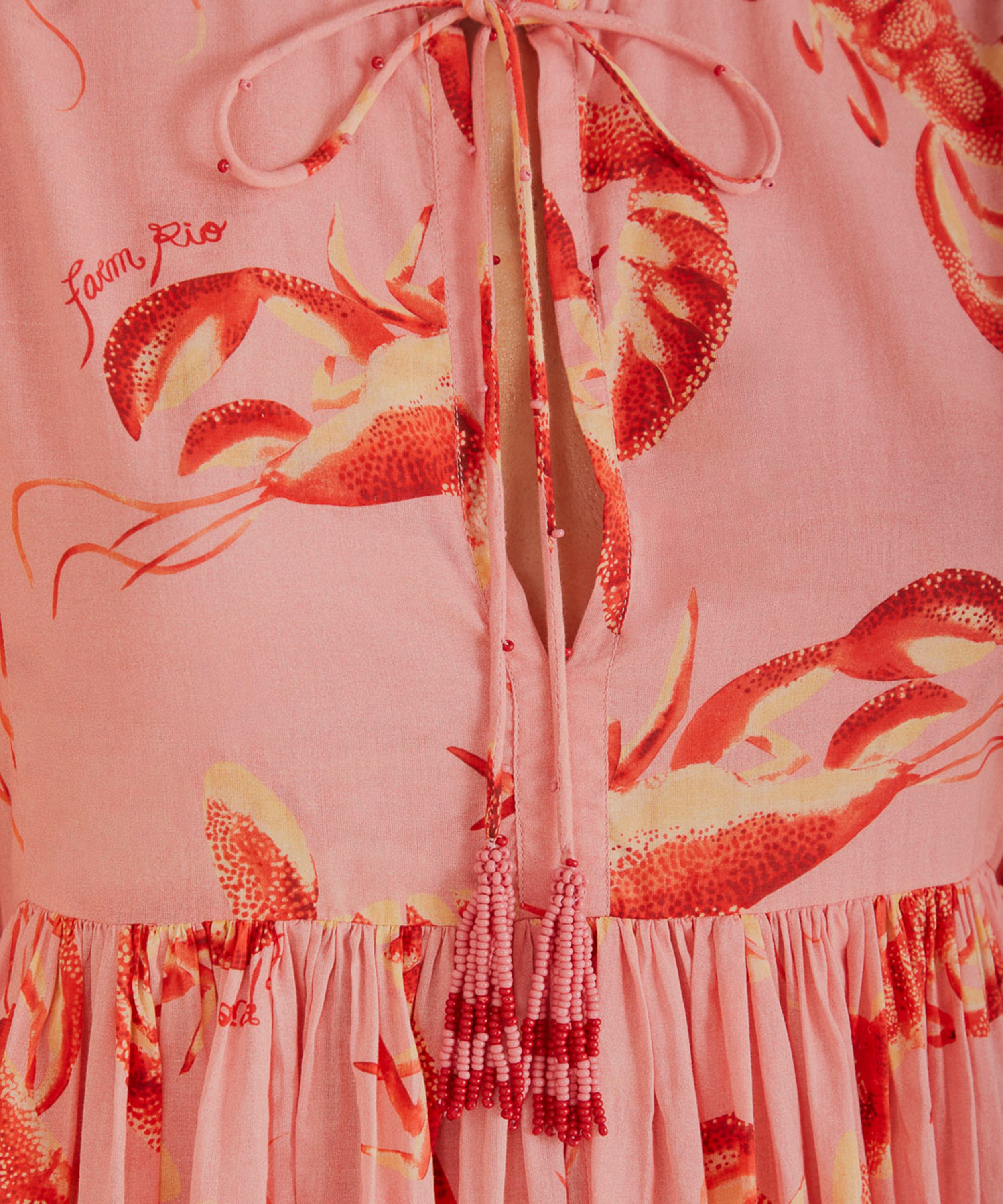 FARM Rio - Light Pink Lobsters Dress image number 2