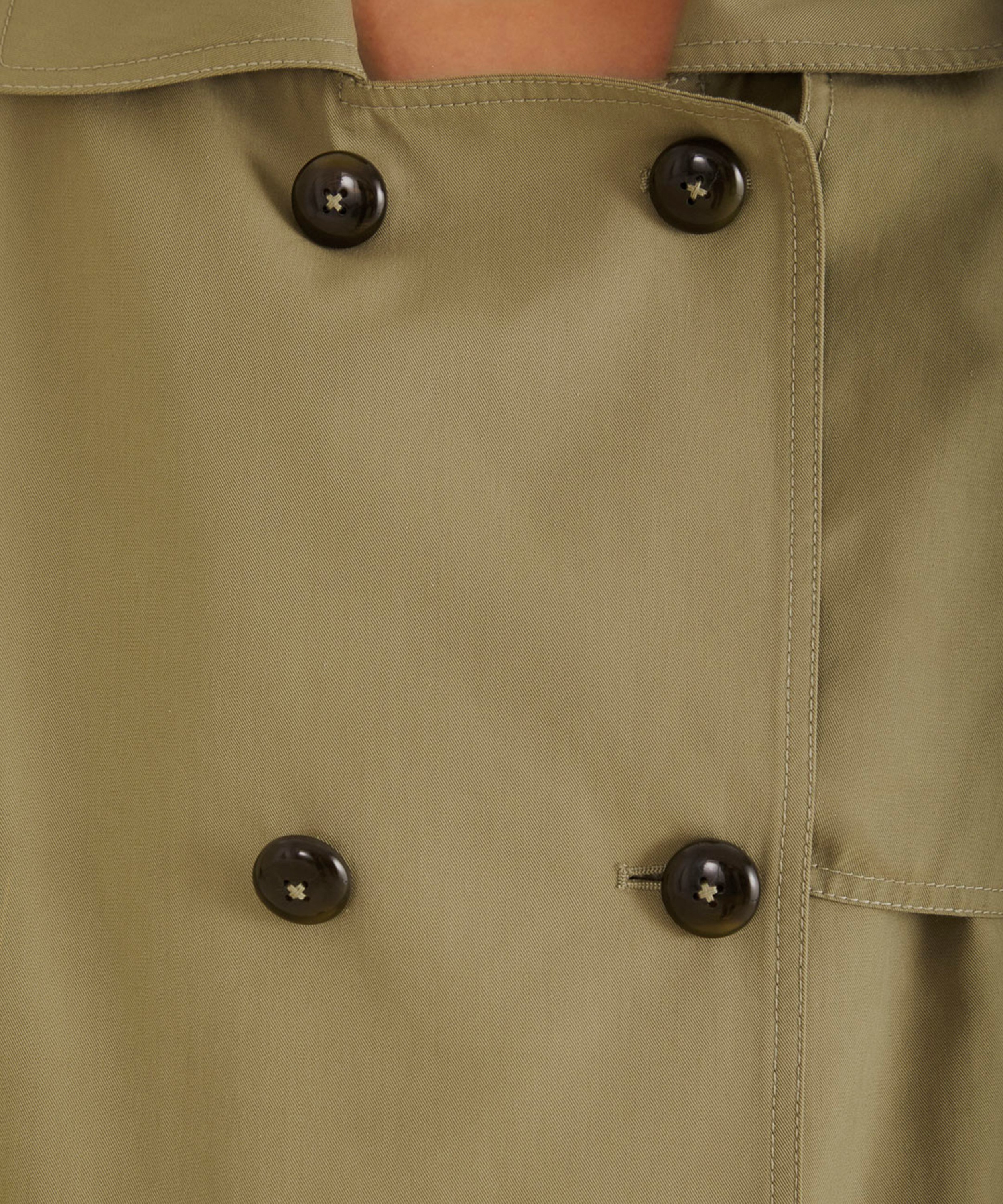 FARM Rio - Green Short Trench Coat image number 2