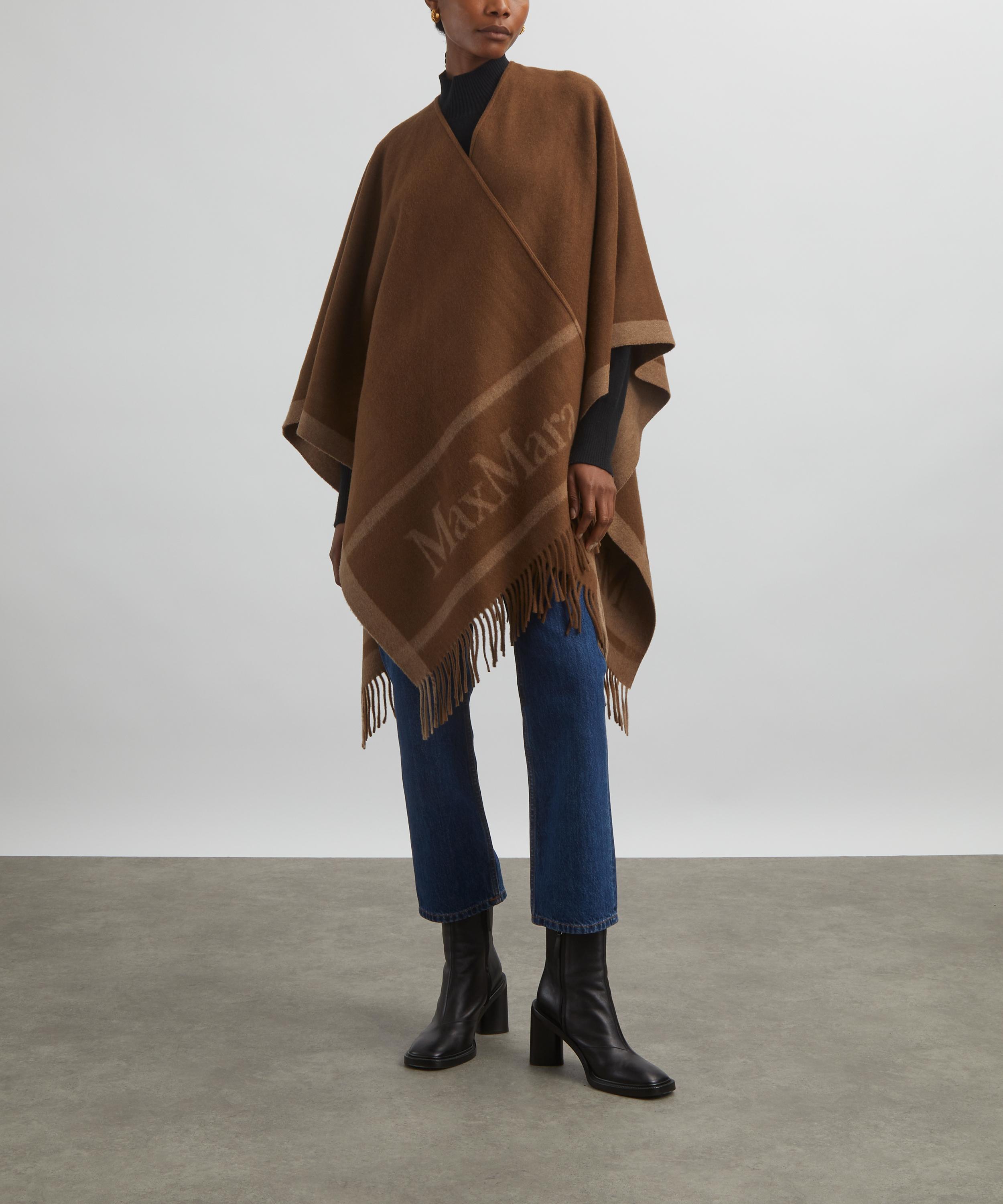 Max Mara - Jacquard Logo Wool Poncho image number 2