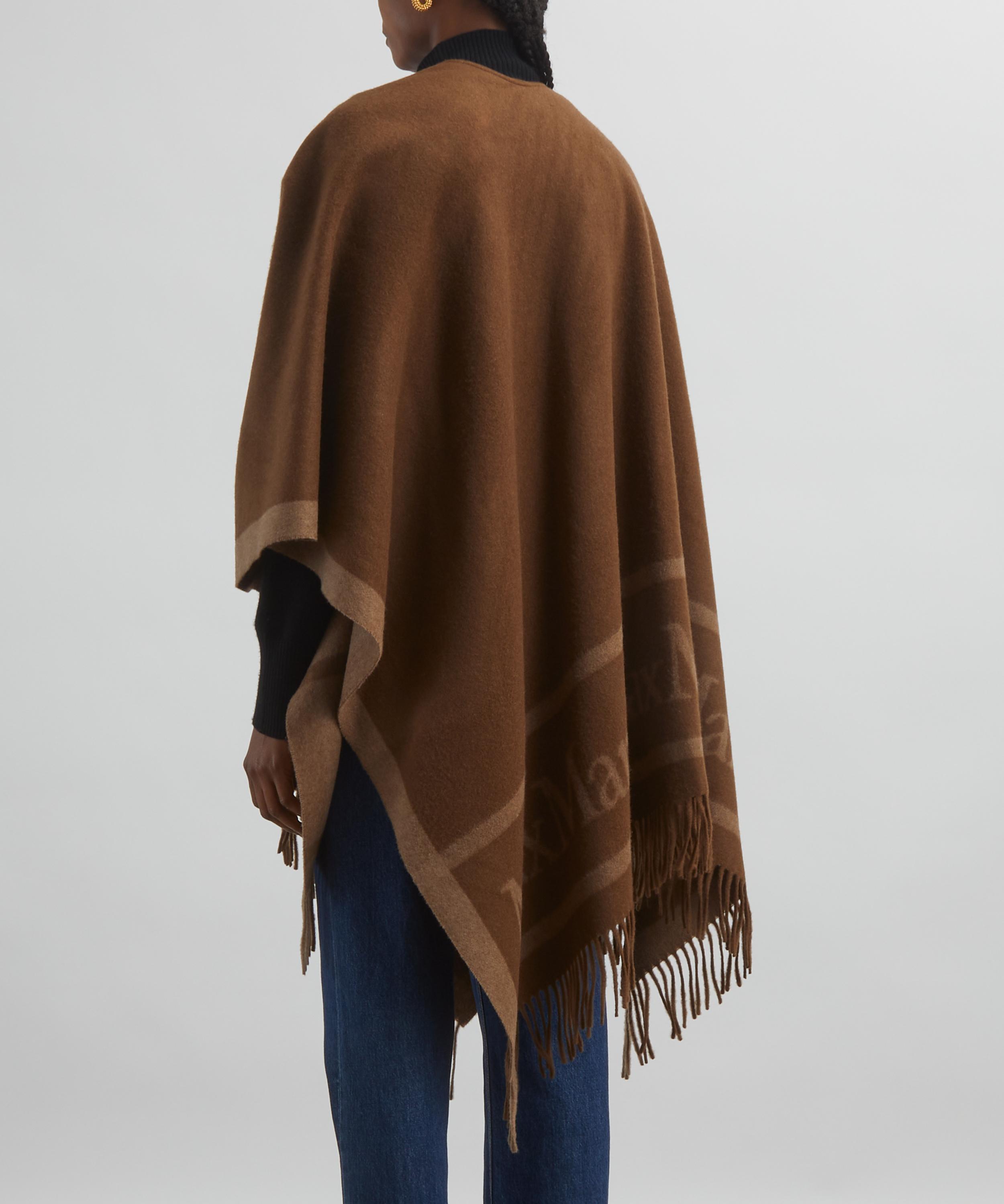 Max Mara - Jacquard Logo Wool Poncho image number 3