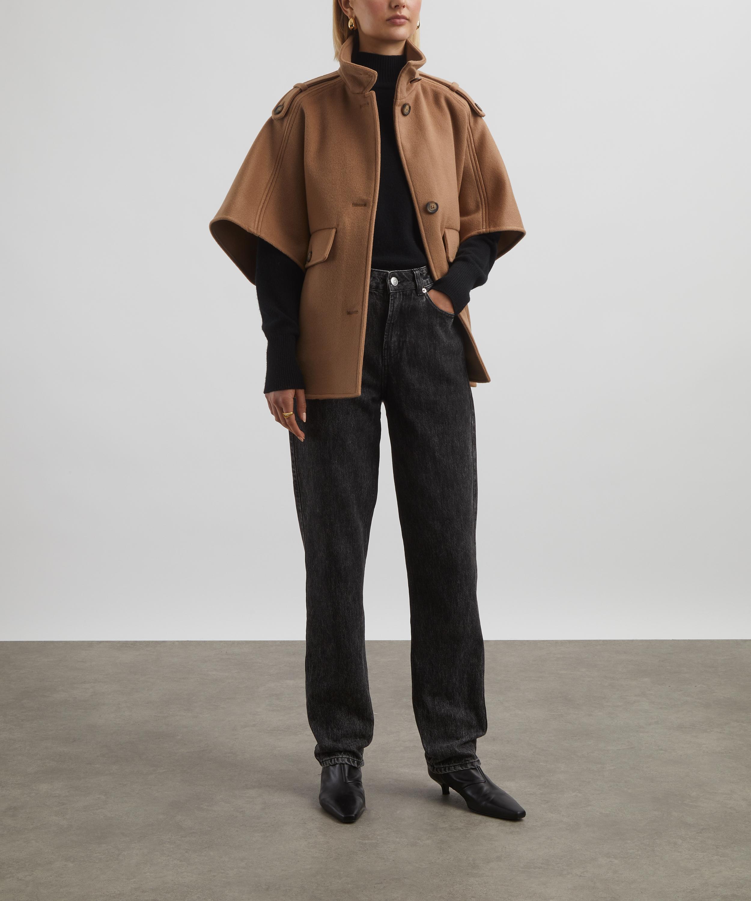 Max Mara Venere Lightweight Camel Cashmere Cape Liberty