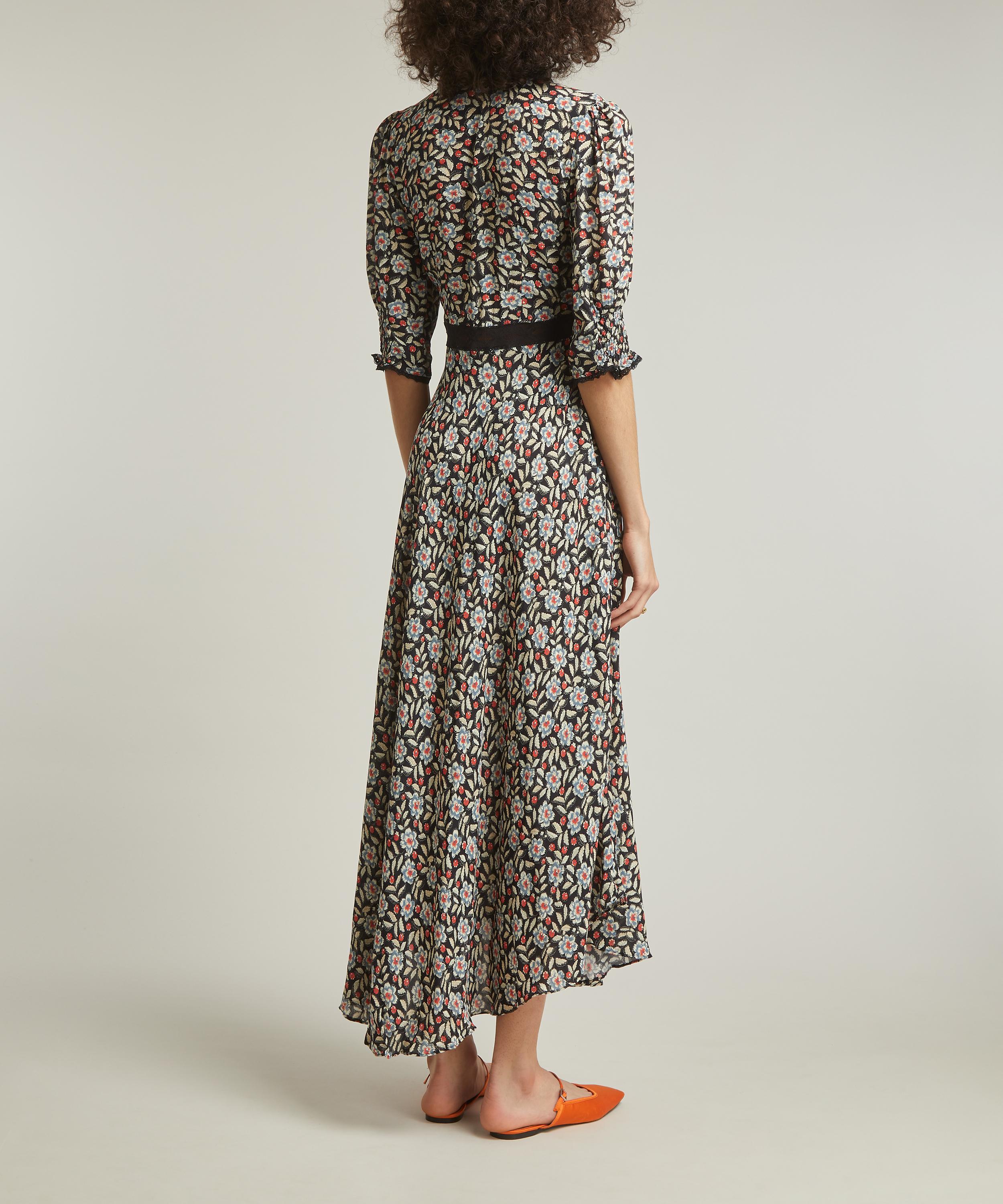 RIXO - Amina Carnation Slate Crepe Midi Dress image number 3