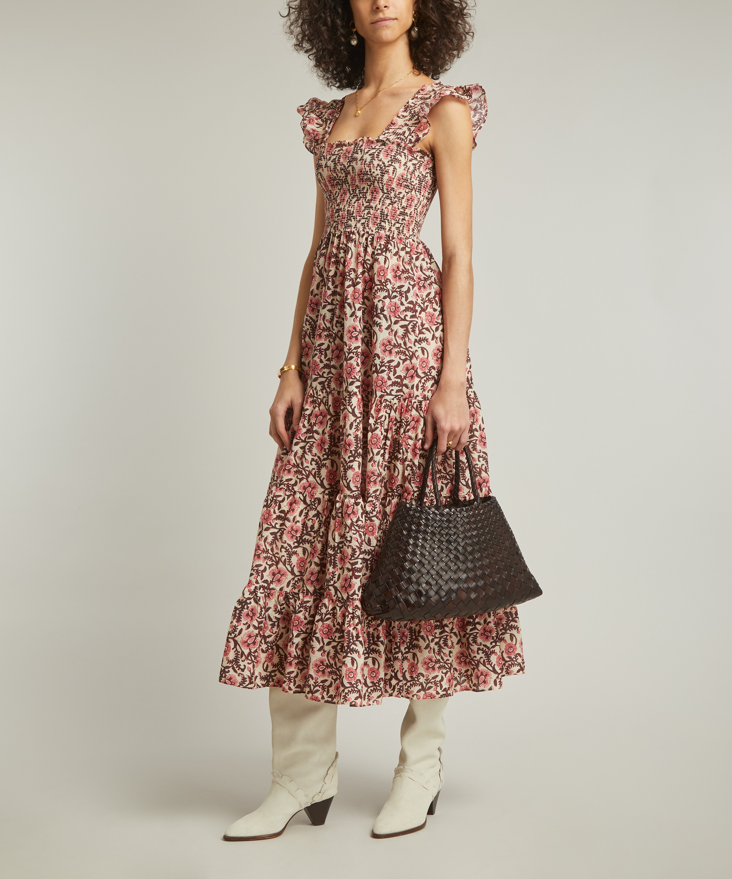RIXO - Kendal Cotton Midi Dress image number 1