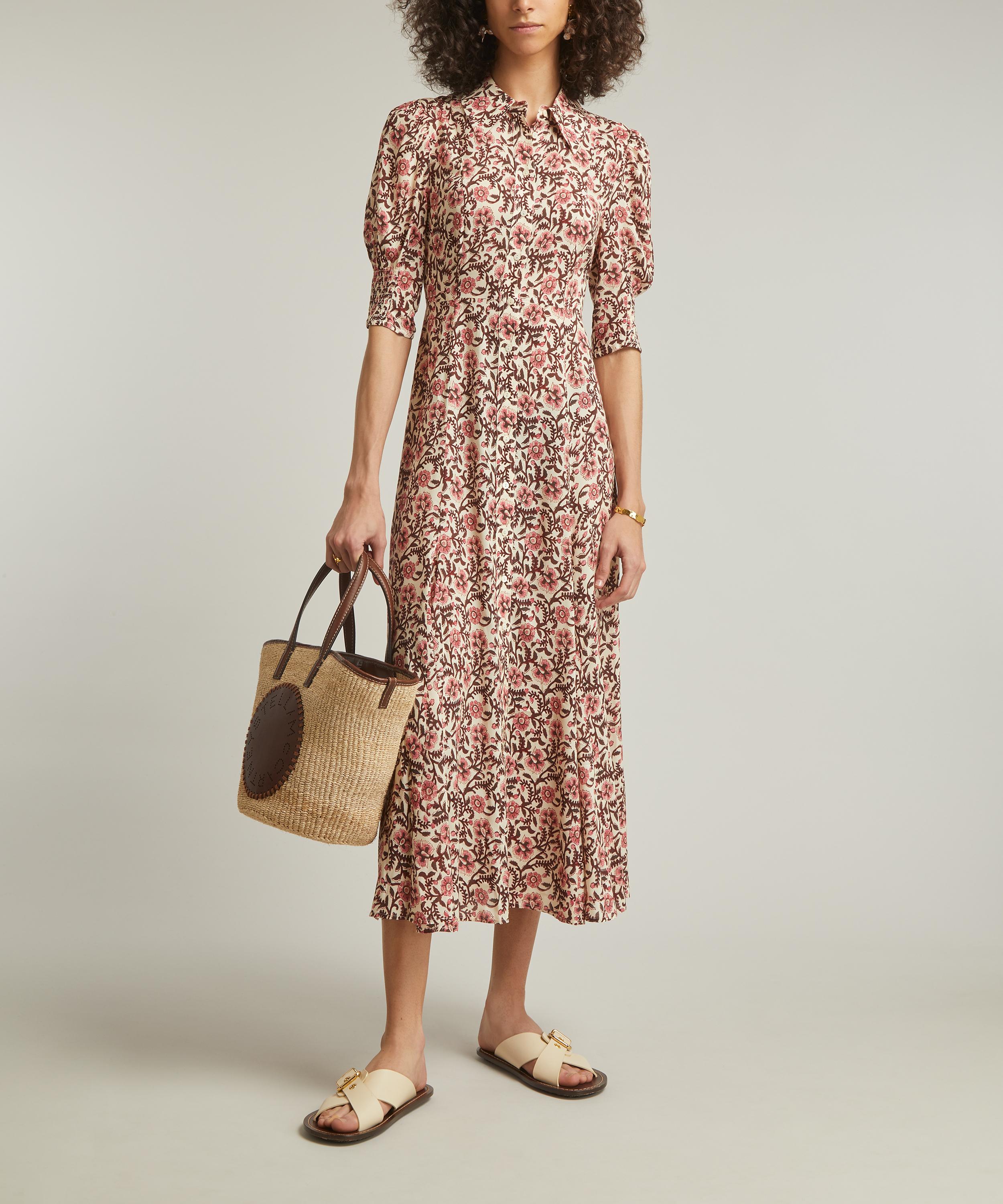 RIXO - Bloom Sarasa Rose Blush Crepe Shirtdress image number 1