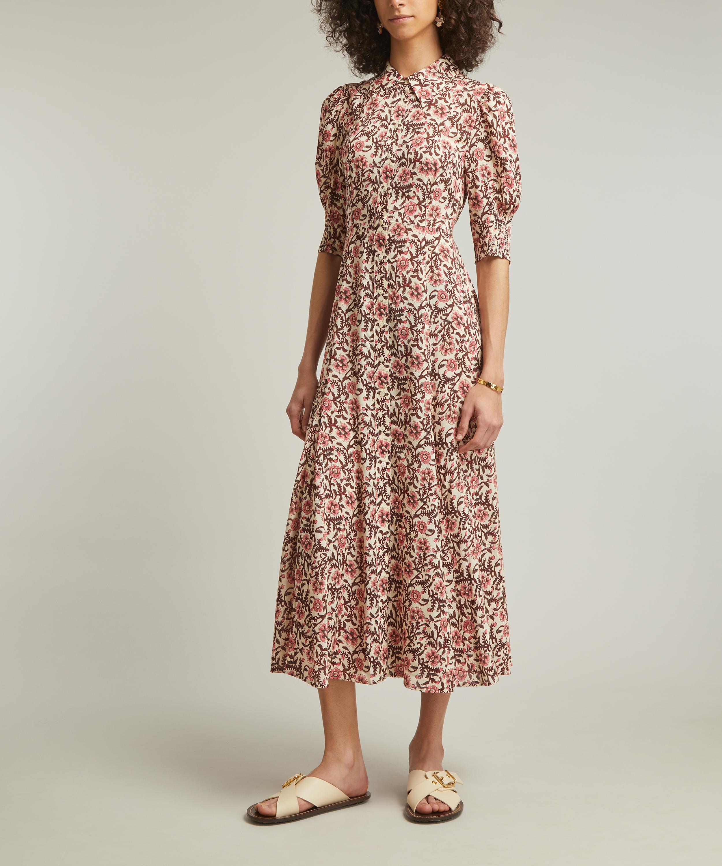 RIXO - Bloom Sarasa Rose Blush Crepe Shirtdress image number 2