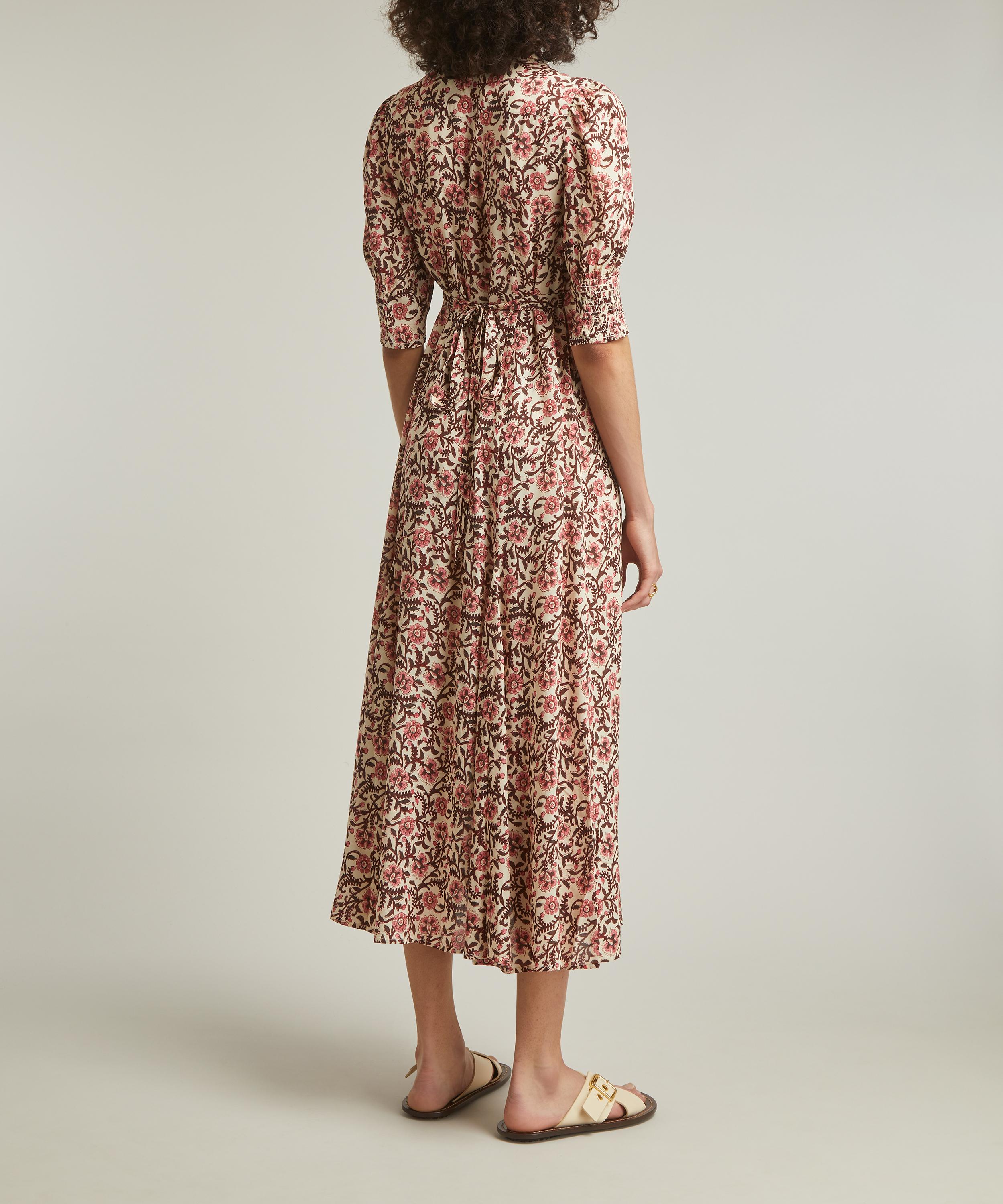 RIXO - Bloom Sarasa Rose Blush Crepe Shirtdress image number 3
