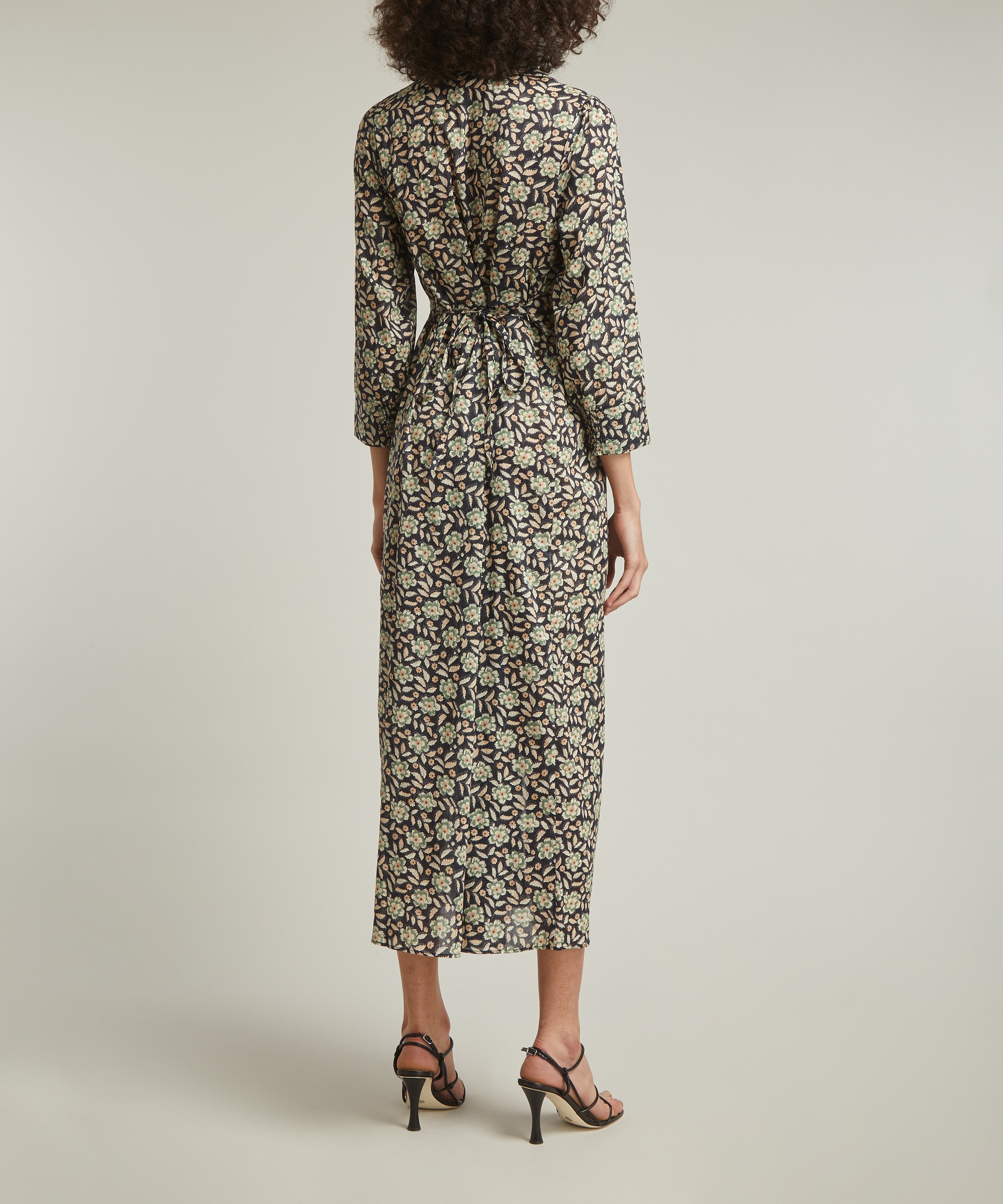 RIXO - Franchi Carnation Olive Cotton Midi Dress image number 3