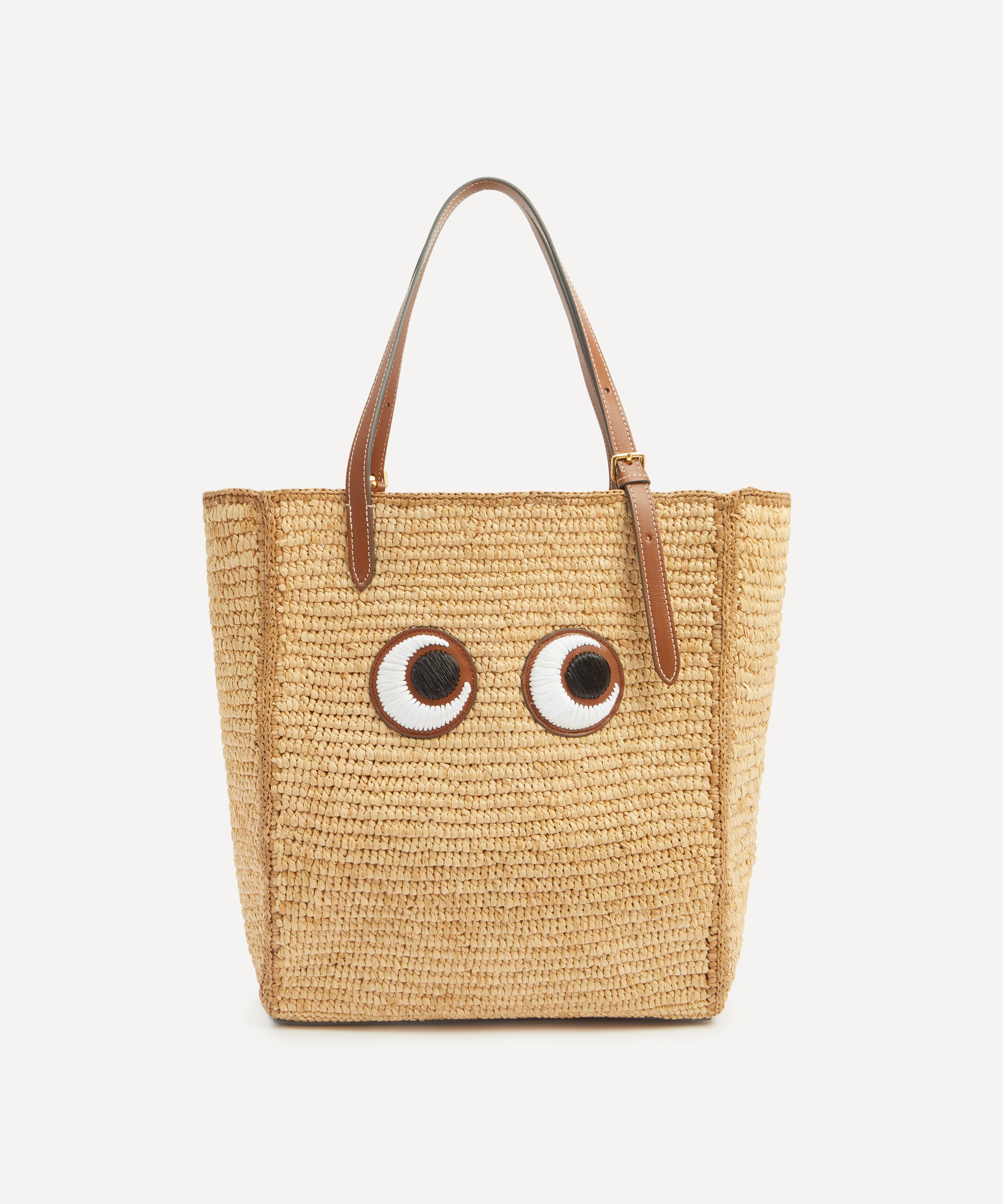 Anya Hindmarch - NS Raffia Eyes Small Tote Bag image number 0