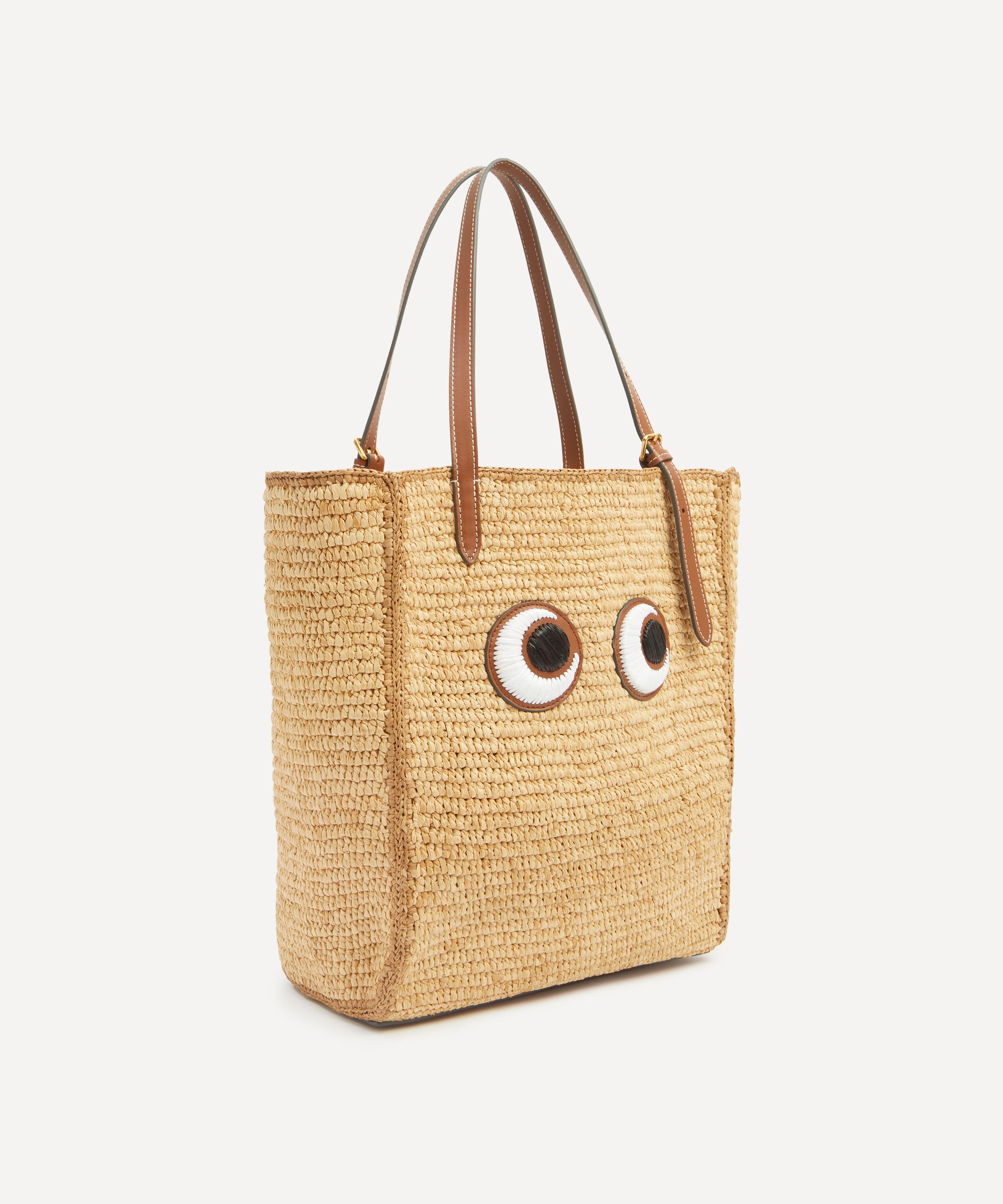 Anya Hindmarch - NS Raffia Eyes Small Tote Bag image number 2