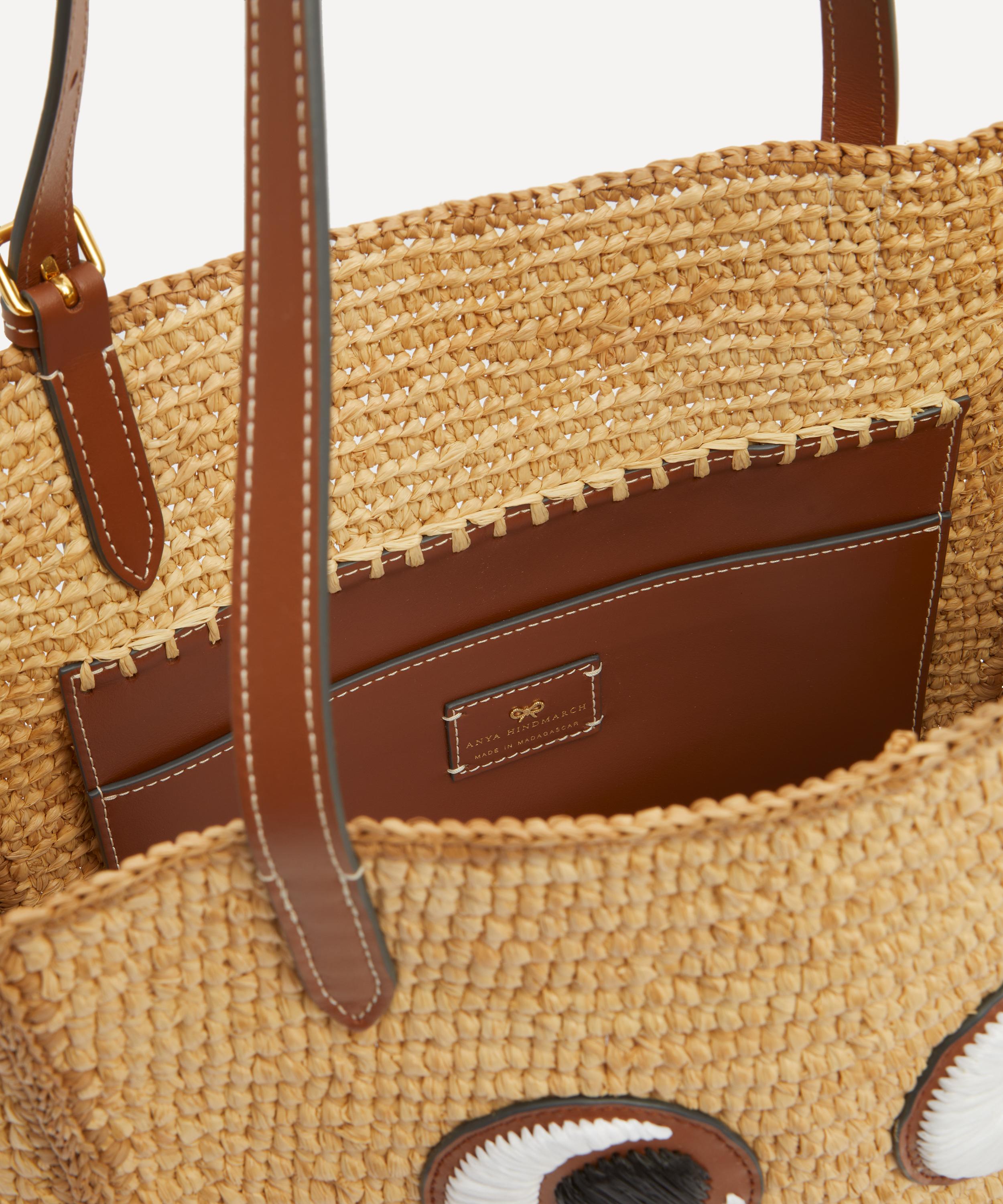 Anya Hindmarch - NS Raffia Eyes Small Tote Bag image number 5