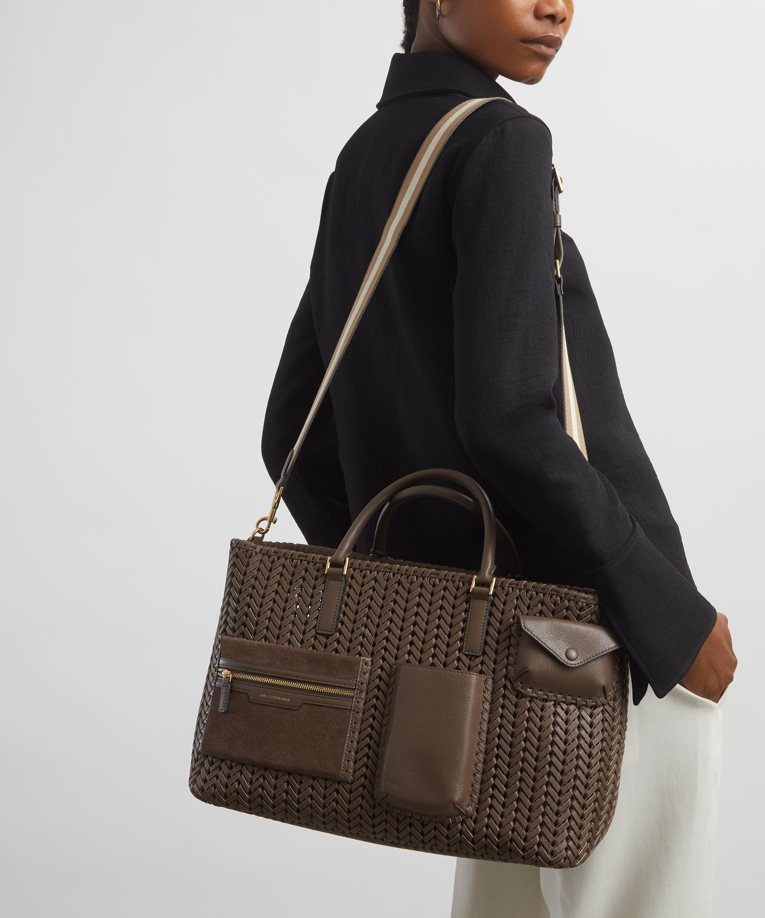 Anya Hindmarch - Neeson Woven Leather Pocket Tote Bag image number 1