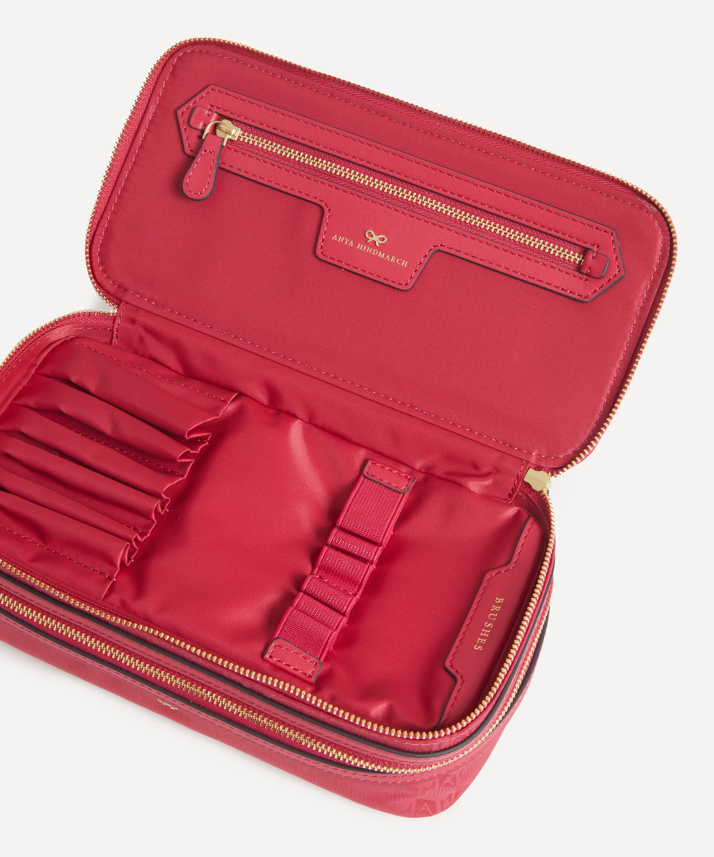 Anya Hindmarch - Logo Magenta Make-Up Pouch image number 4