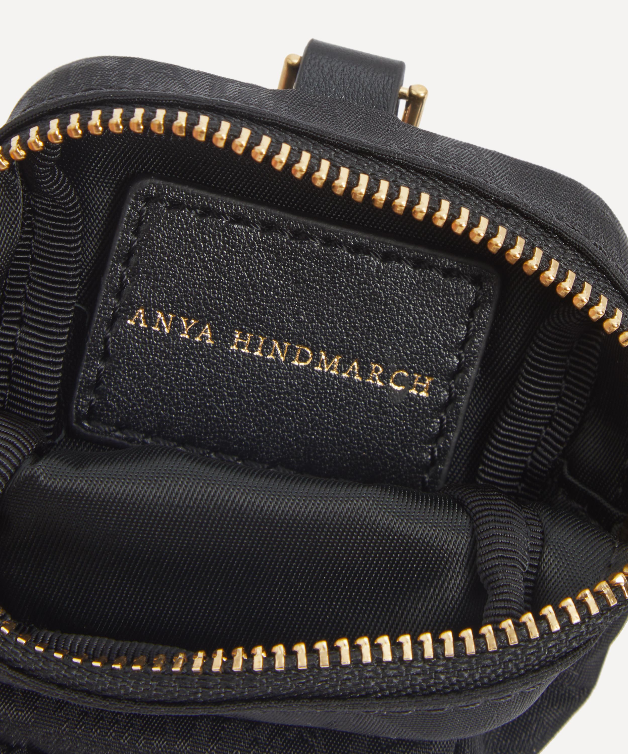 Anya Hindmarch - Logo Black Ear Phones Travel Pouch image number 4