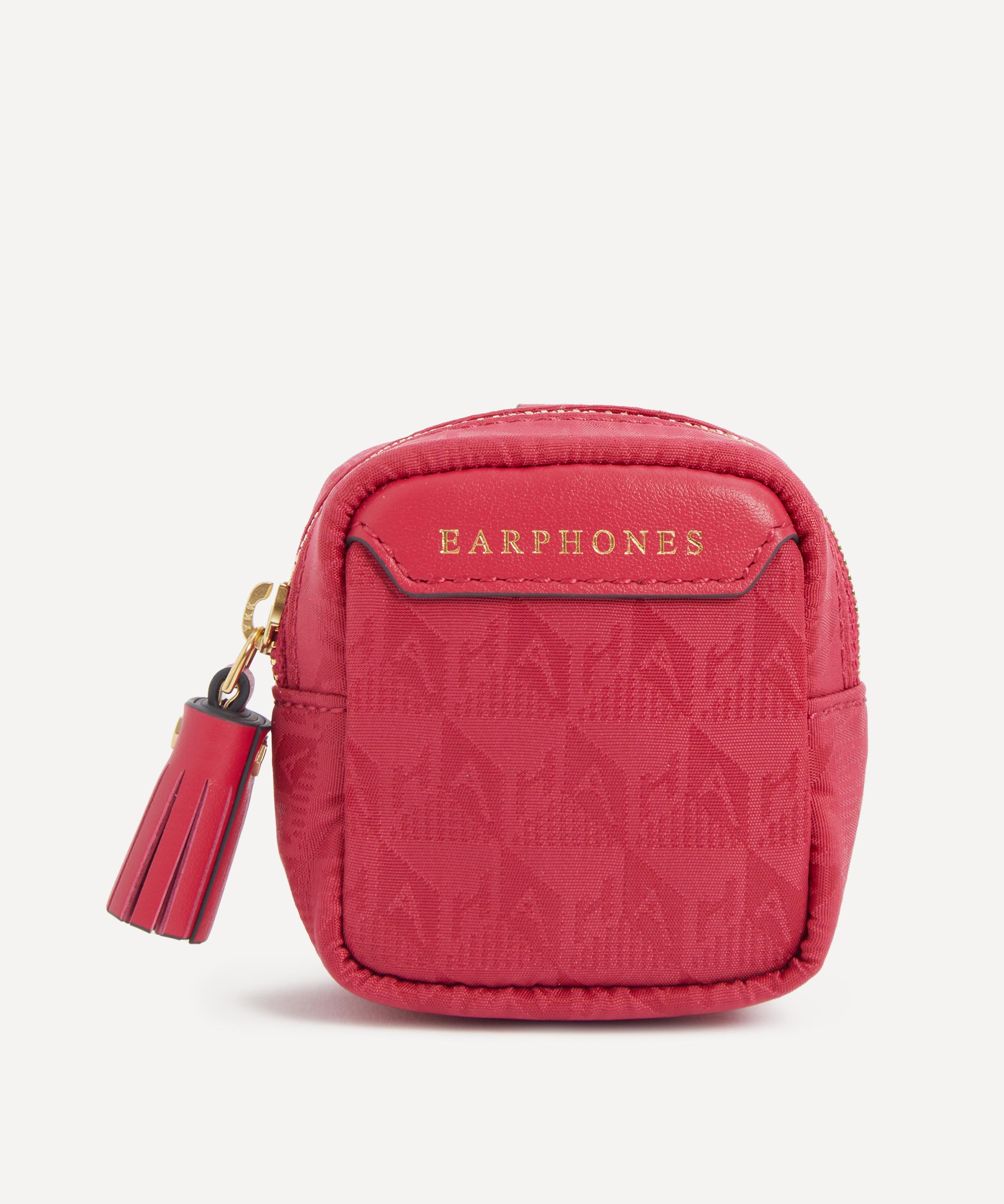 Anya Hindmarch - Logo Magenta Ear Phones Travel Pouch image number 0