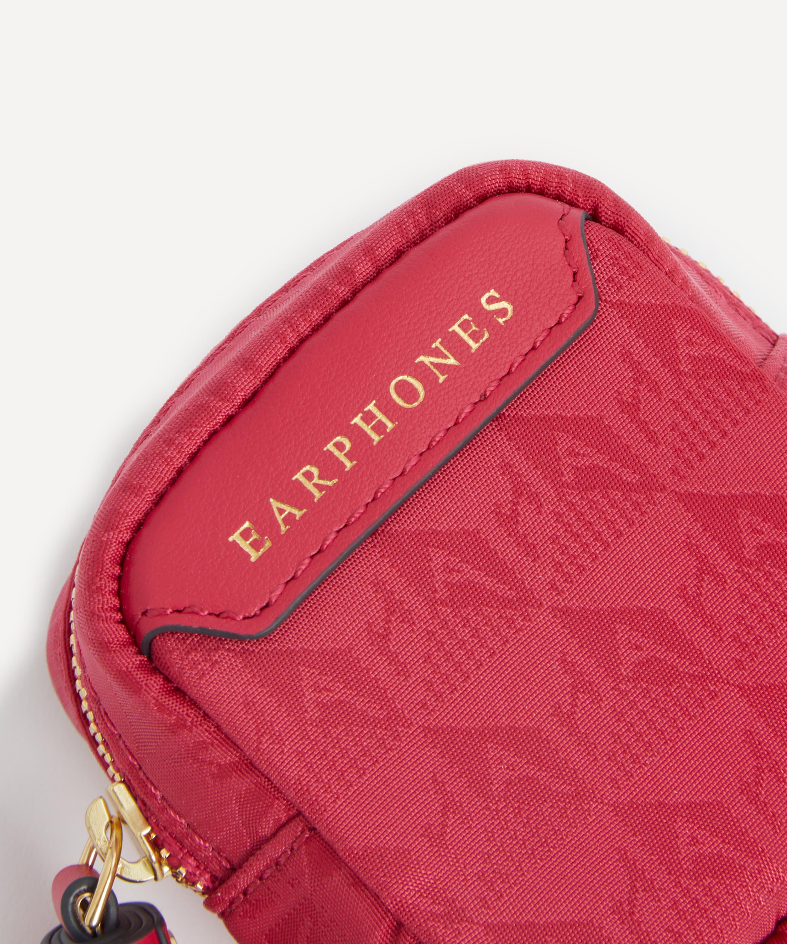 Anya Hindmarch - Logo Magenta Ear Phones Travel Pouch image number 3