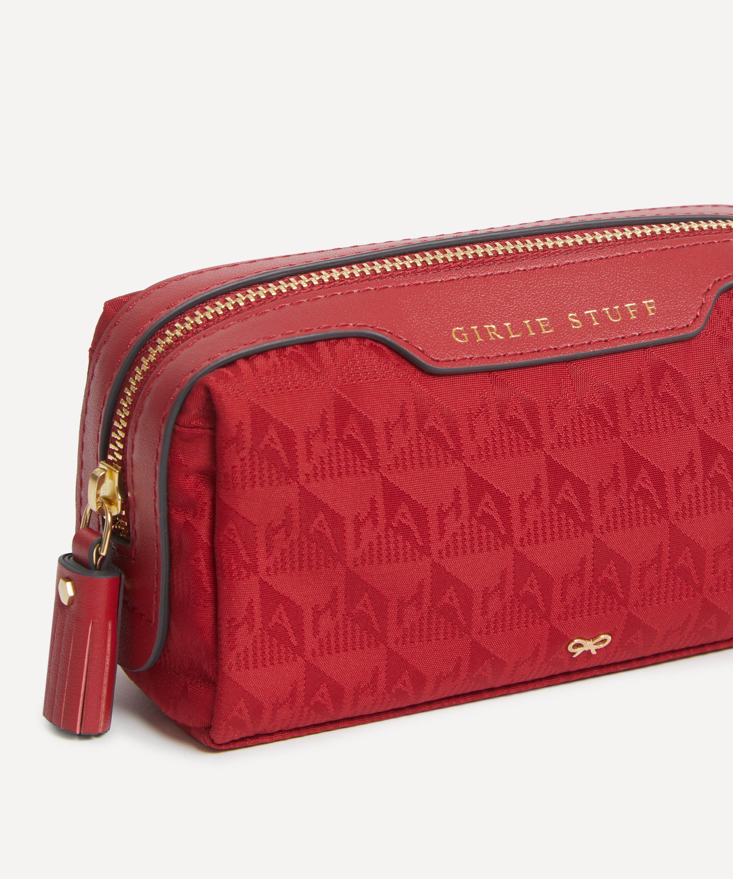 Anya Hindmarch - Logo Red Girlie Stuff Pouch image number 3