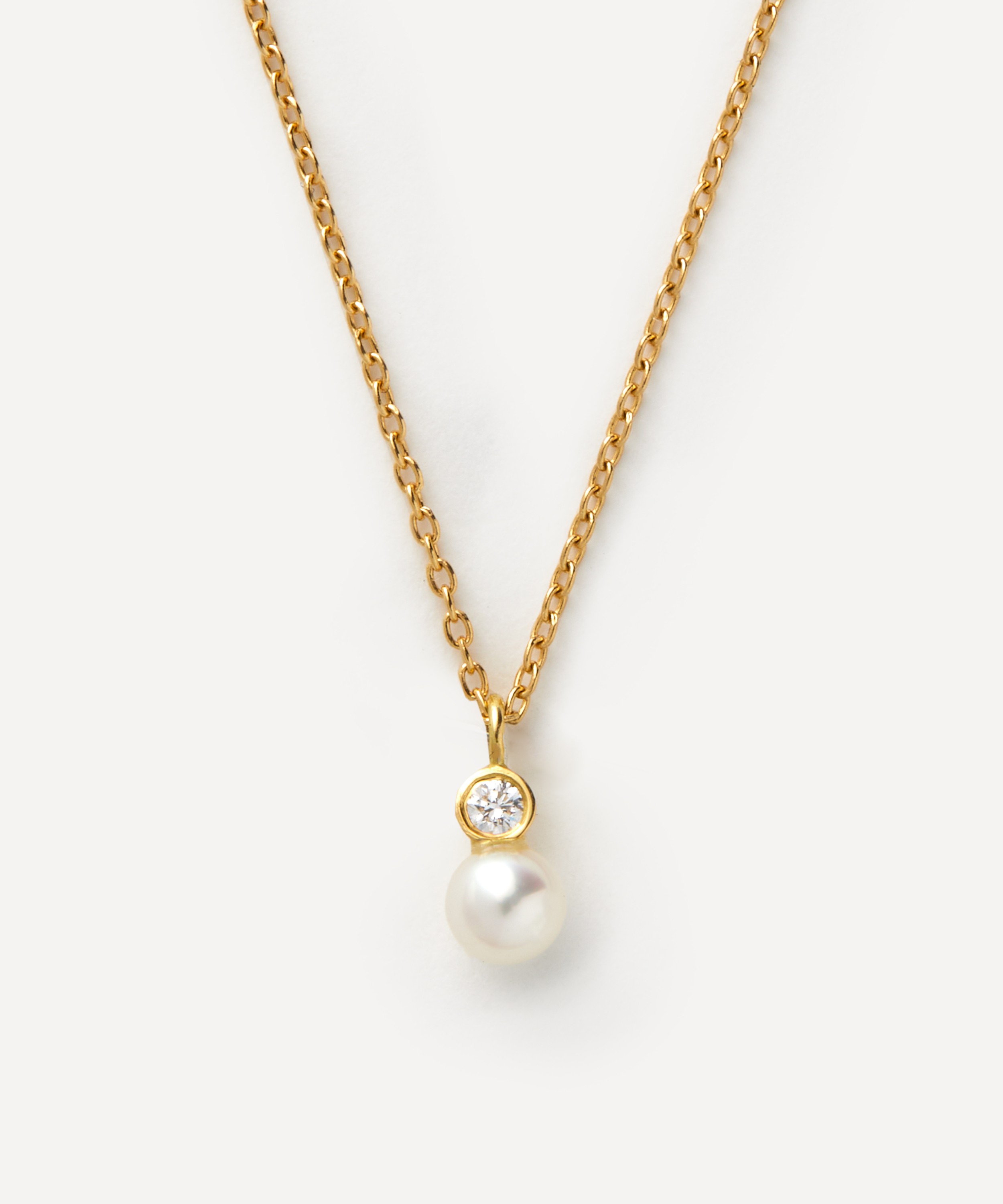 Satomi Kawakita - 18ct Gold Mixed Media Pearl and Diamond Necklace image number 0